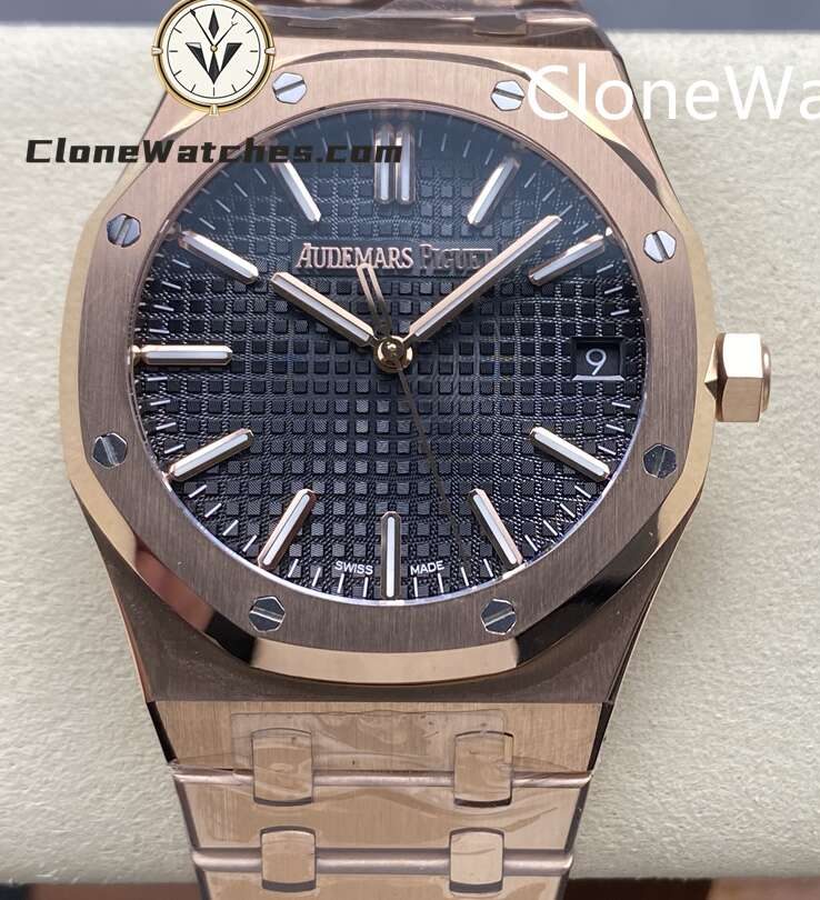 Audemars Piguet Super Clone Watches 1:1 Royal Oak 15510 Rose Gold Black Dial 41MM
