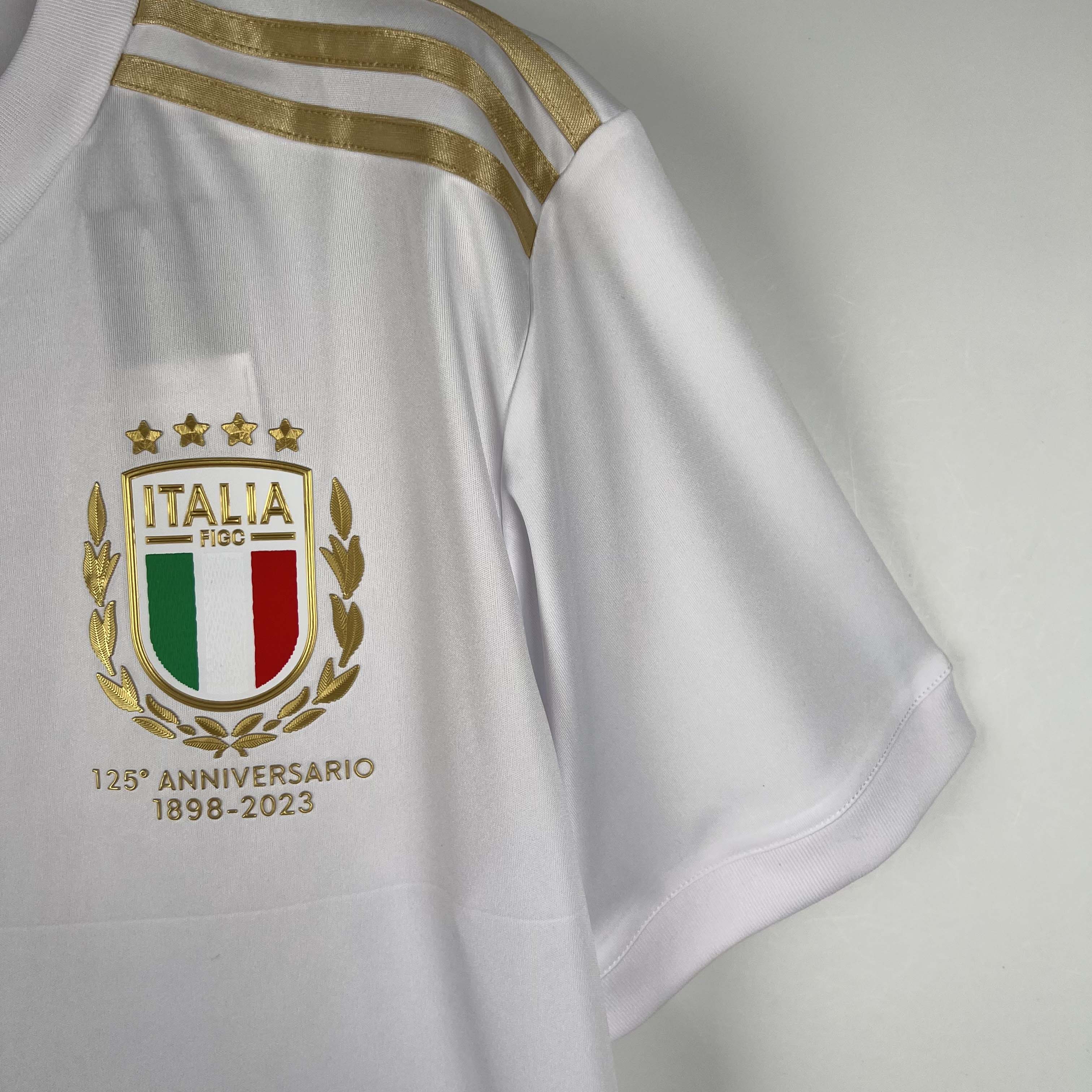 2023 Italy 125th Anniversary White Soccer Shirt-Fans