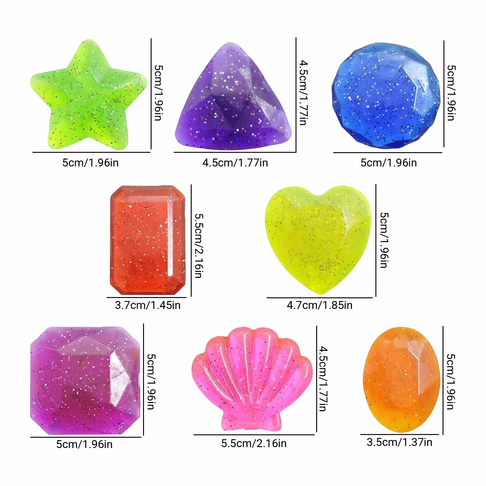 Sinking Diving Gem Toys for Kids, Colorful Acrylic Underwater Treasure Gems, Pool Diving Toys for Swimming Pool Summer Treasure Hunt Game Swim Training