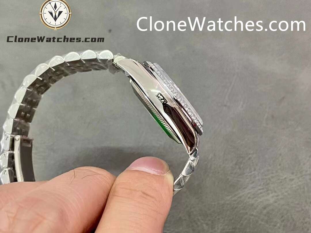 Rolex Super Clone Watches 1:1 DateJust Green Dial m278384rbr-0022 Jubilee 31MM 2236 Movement