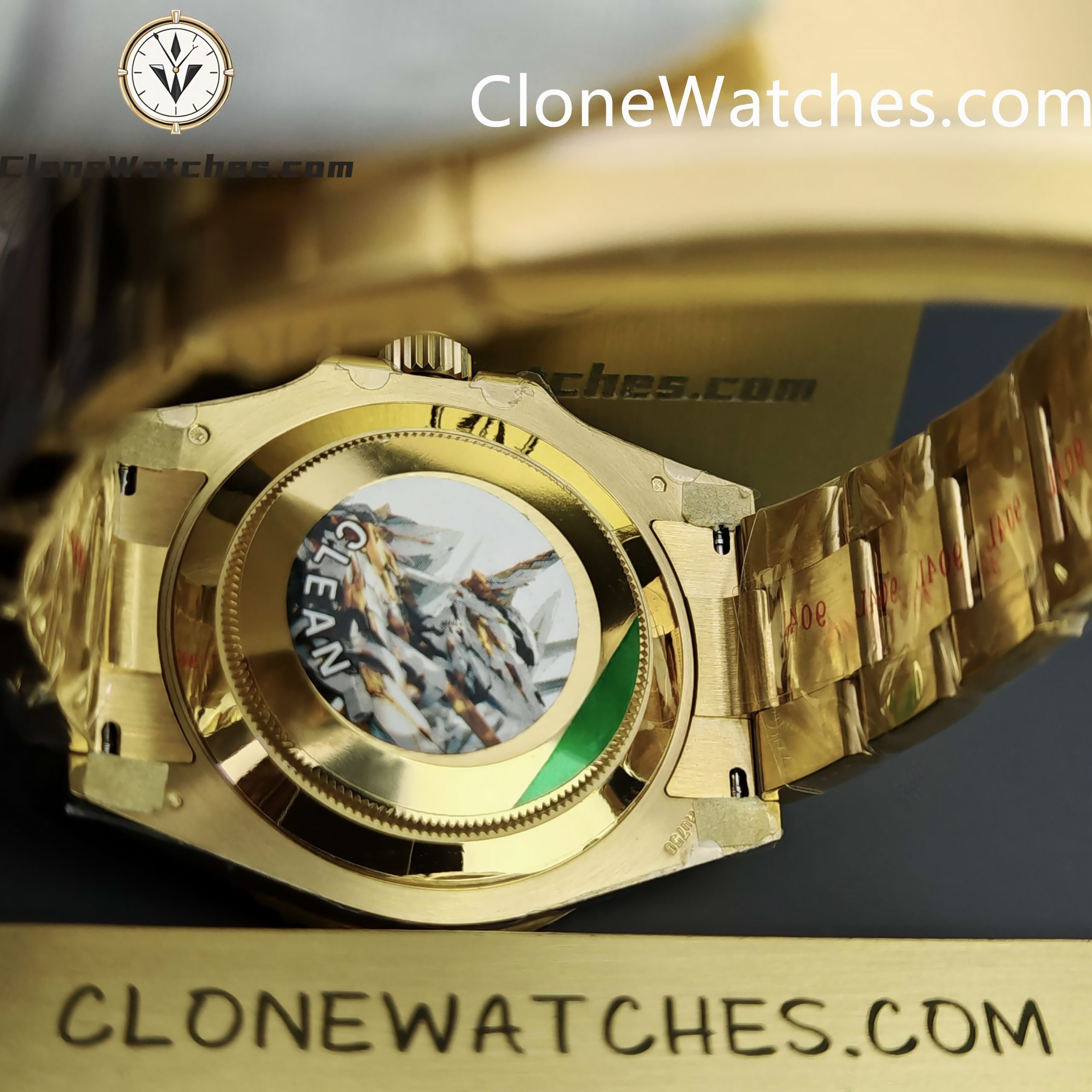 Rolex Super Clone Watches 1:1 18K Gold Blue Dial Submariner 126618LB 3235 Movement