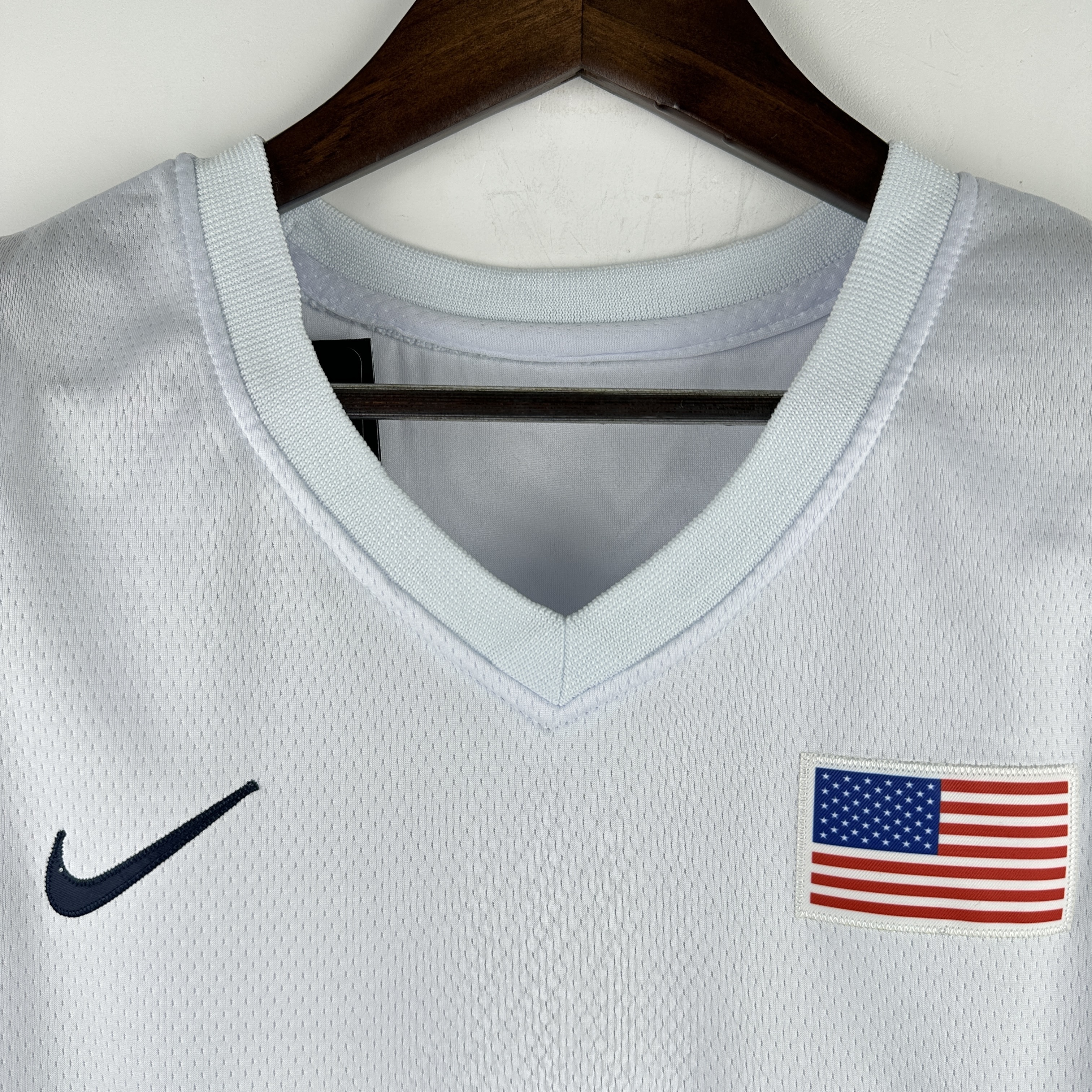 Embroidered 24th season USA team white No. 4 Curry