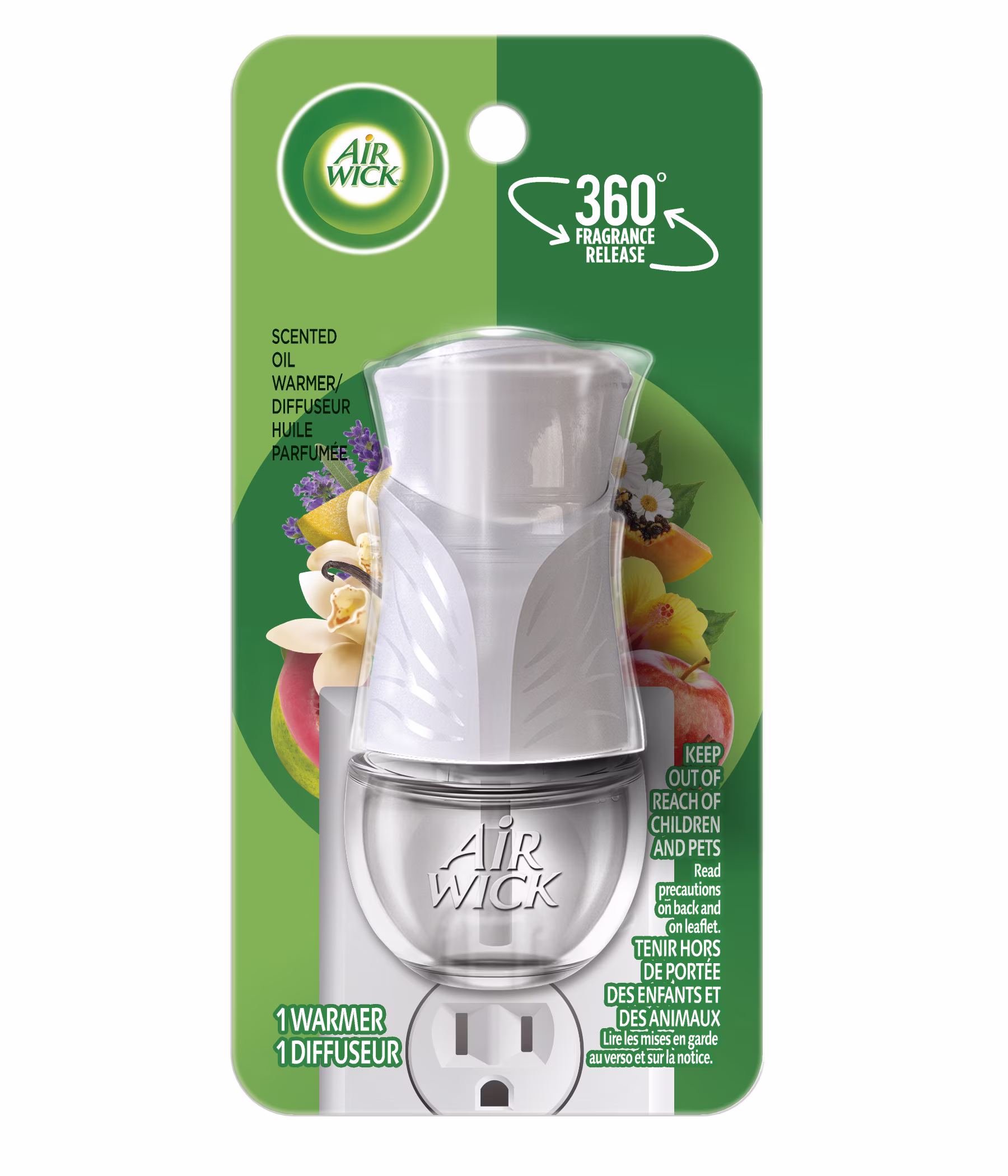 Air Wick Plug-In Scented Oil Warmer Air Freshener Device, White, 1 Count