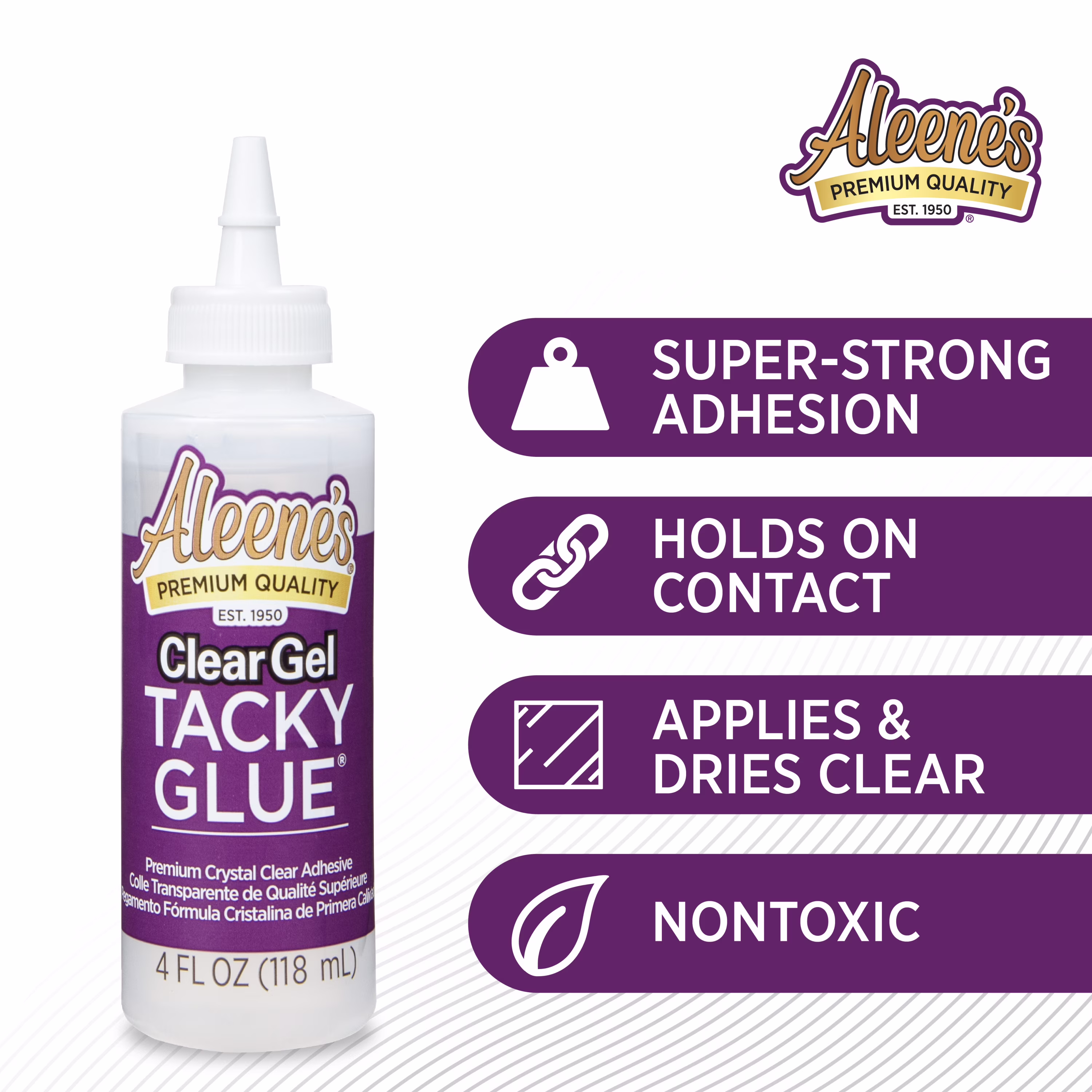 (6 pack) Aleene's Clear Gel Tacky Glue 4 fl oz, Dries Clear, Premium All-Purpose Adhesive