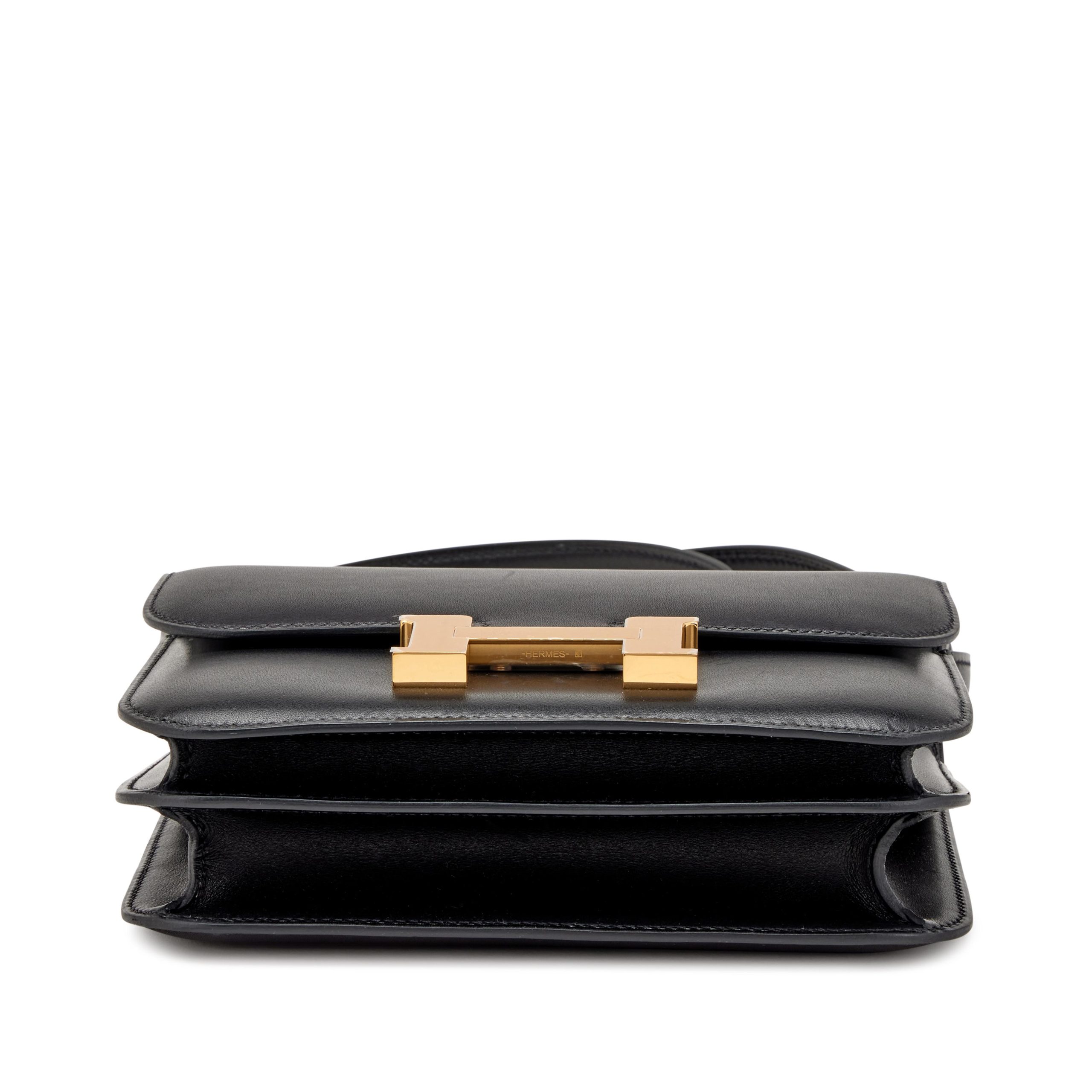 Hermes Constance Bag 18 Black Epsom Gold Hardware