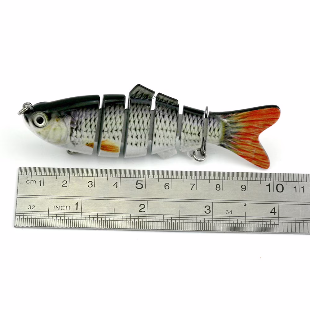 Honeeladyy Multi Jointed Fish Popper Fishing Lures,Lifelike Swimbait for Bass Trout Crappie Fishing Gifts for Men Must Have for Family Fishing Gear