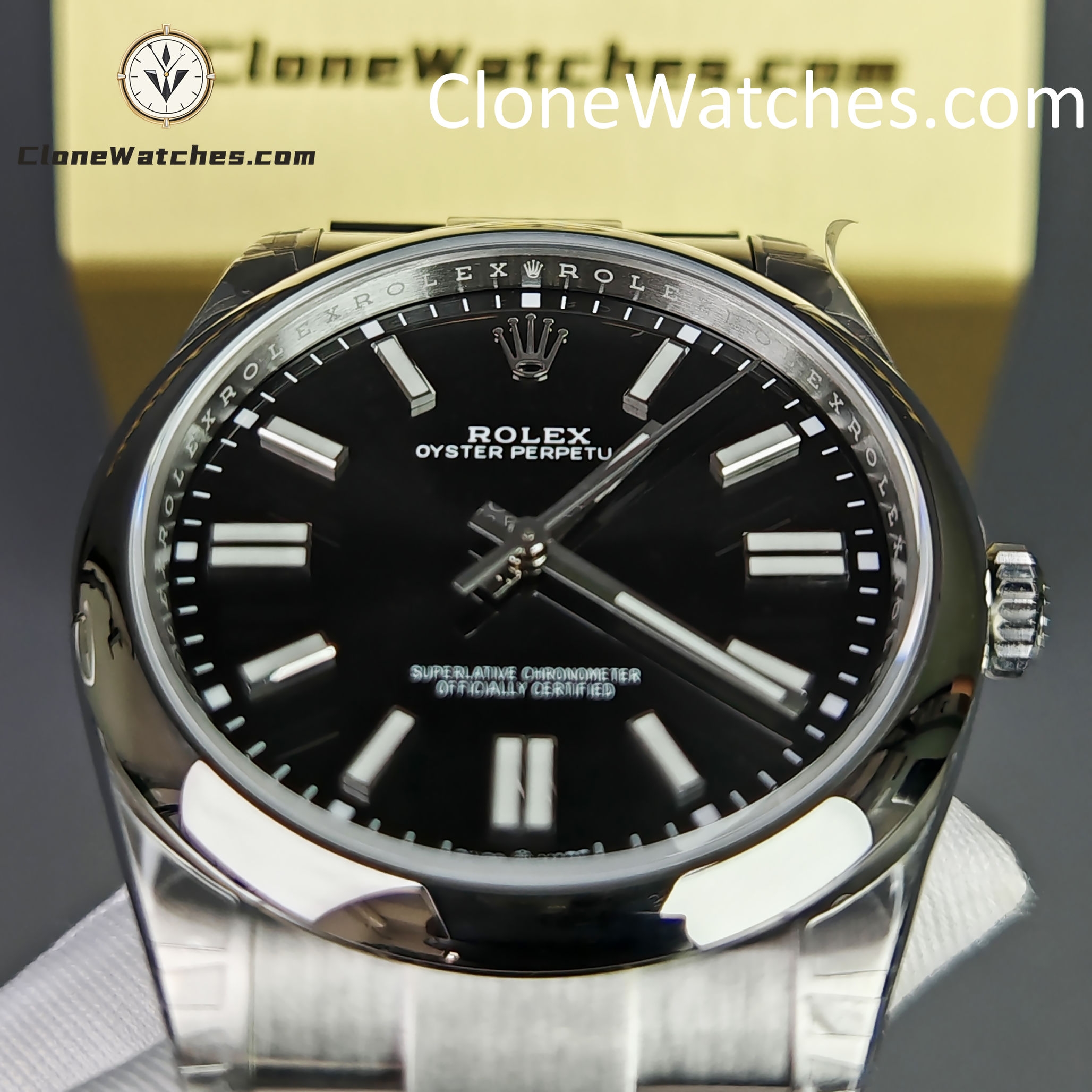 Rolex Super Clone Watches 1:1 Oyster Perpetual Black Dial 41mm m124300-0002 3230 Movement