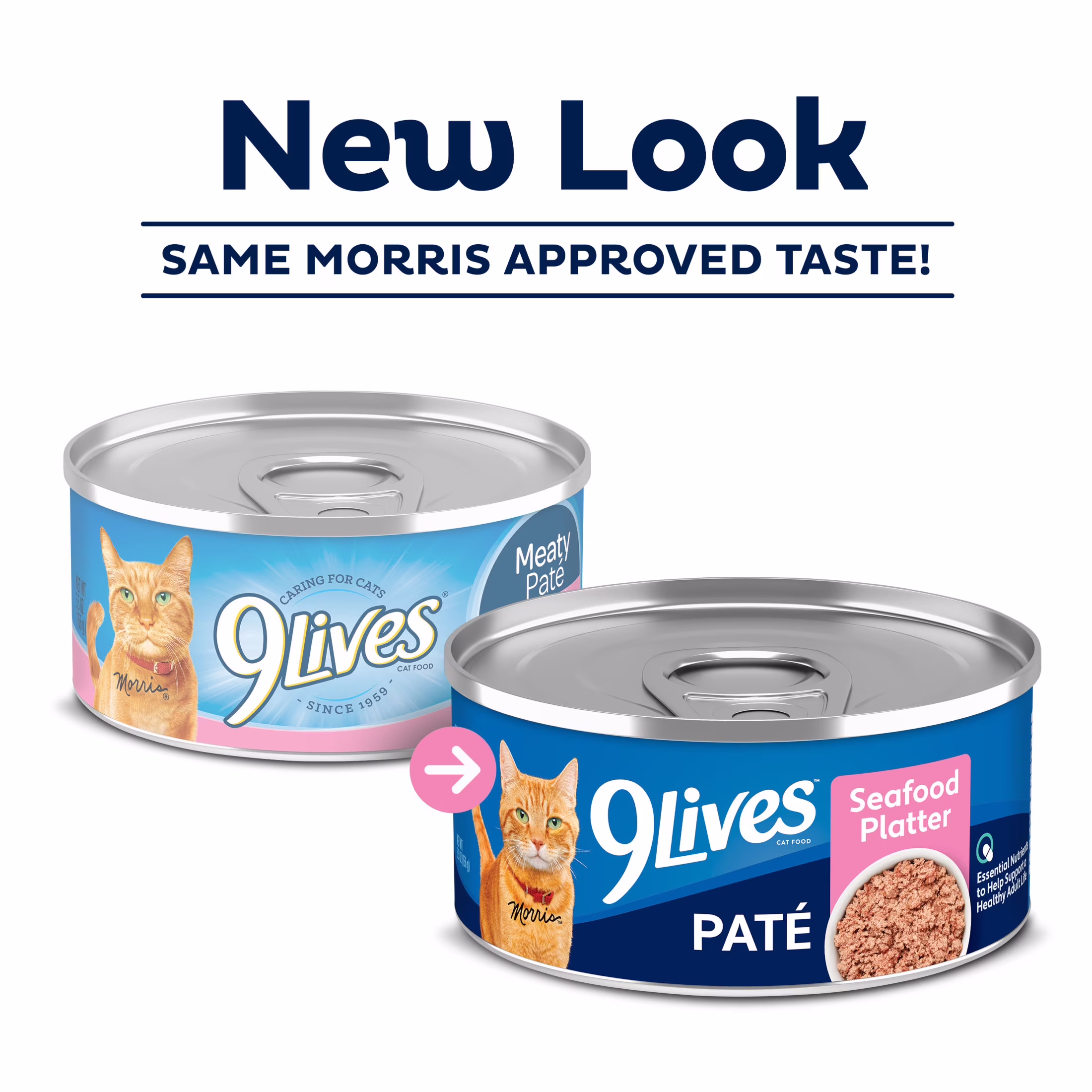 9Lives Seafood Platter Paté Wet Cat Food, 5.5 oz. Can