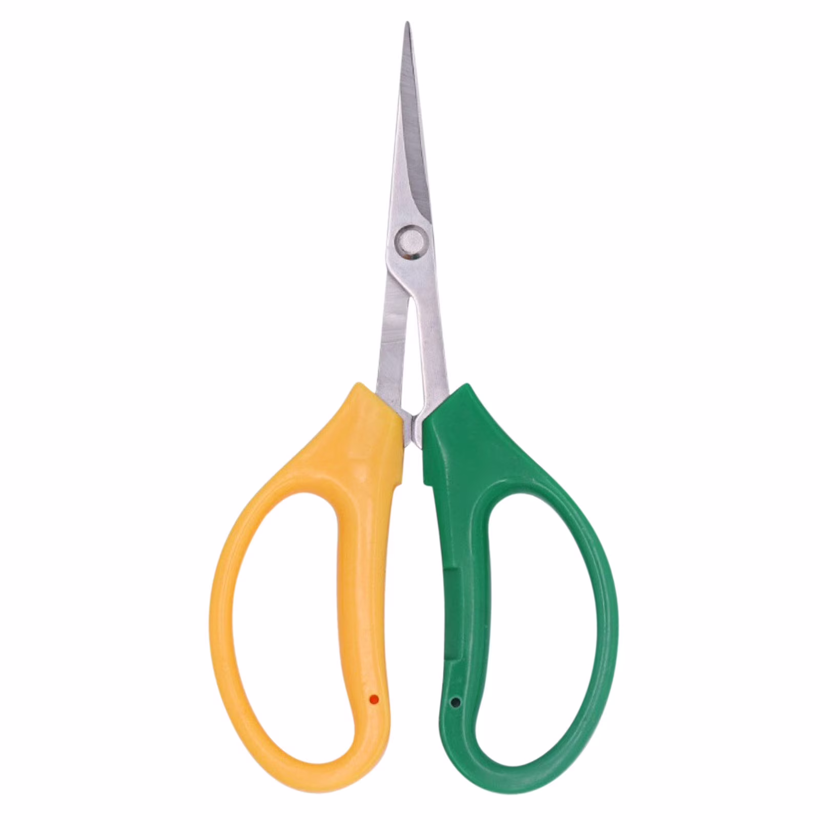 Gnmfd Garden Pruning Shears, Sharp Stainless Steel Trimming Scissors With Soft Grip Bent Blade For Flower Plant Fruit Tree Gardening Outdoor Use