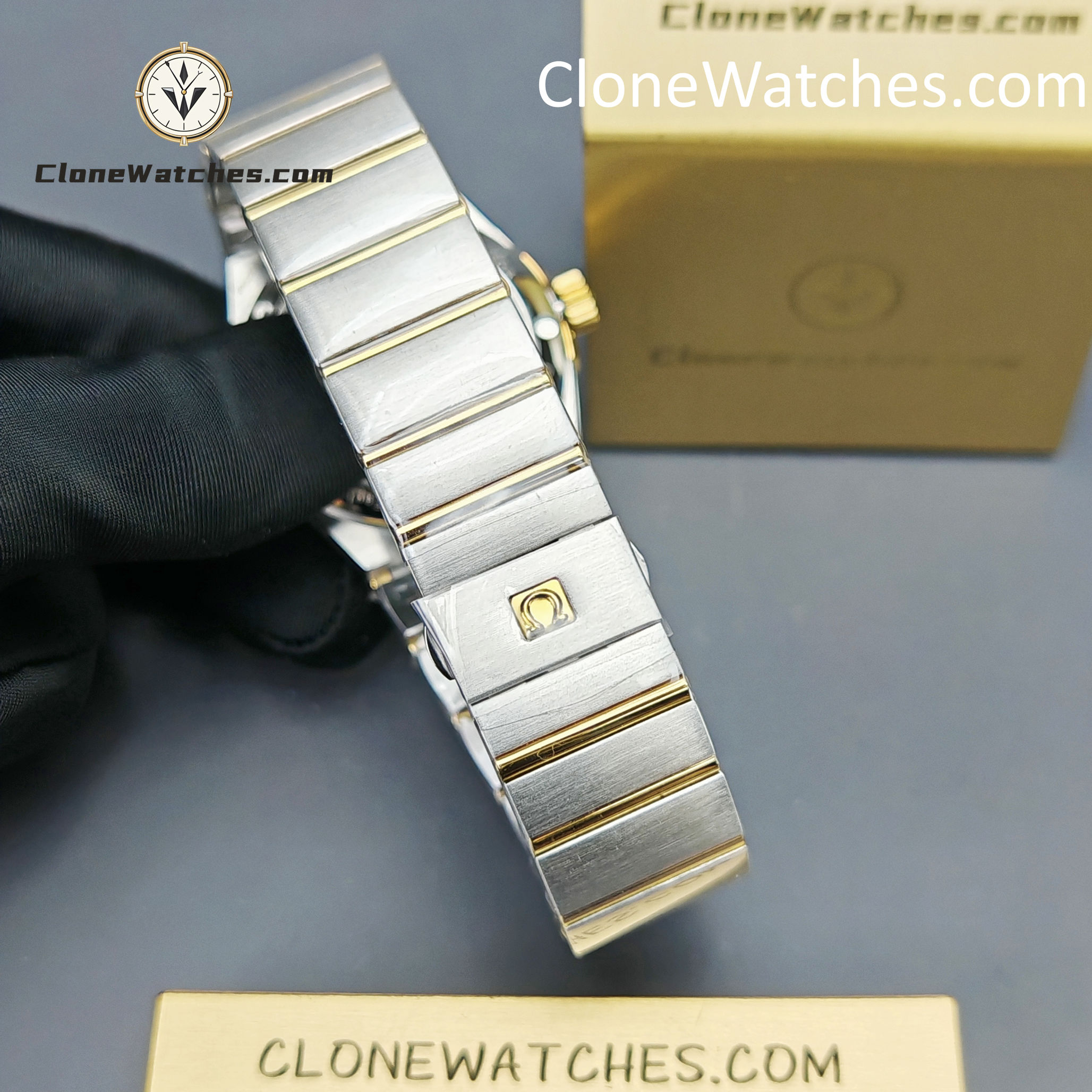 OMEGA Super Clone Watches 1:1 Constellation steel �� 18k gold on steel 123.20.35.20.52.002 35mm