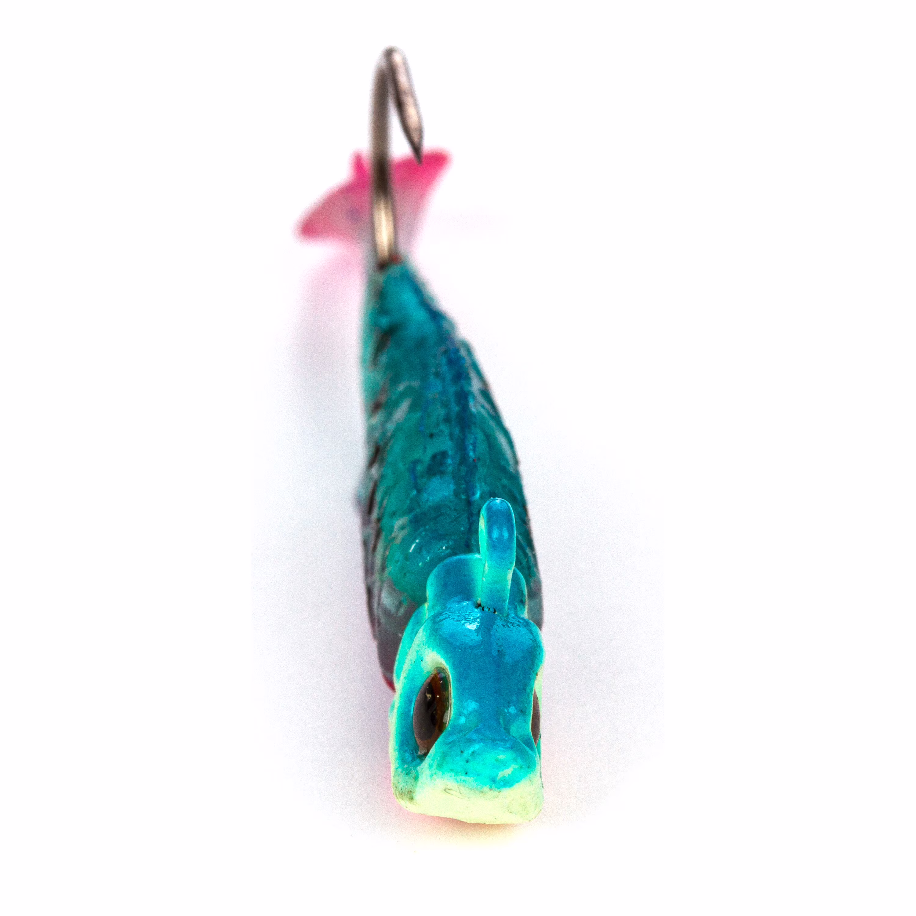 (2 pack) Ozark Trail 1/8 oz Freshwater Rigged Panfish Minnow Fishing Lure, Blue & Pink, 2-Pack