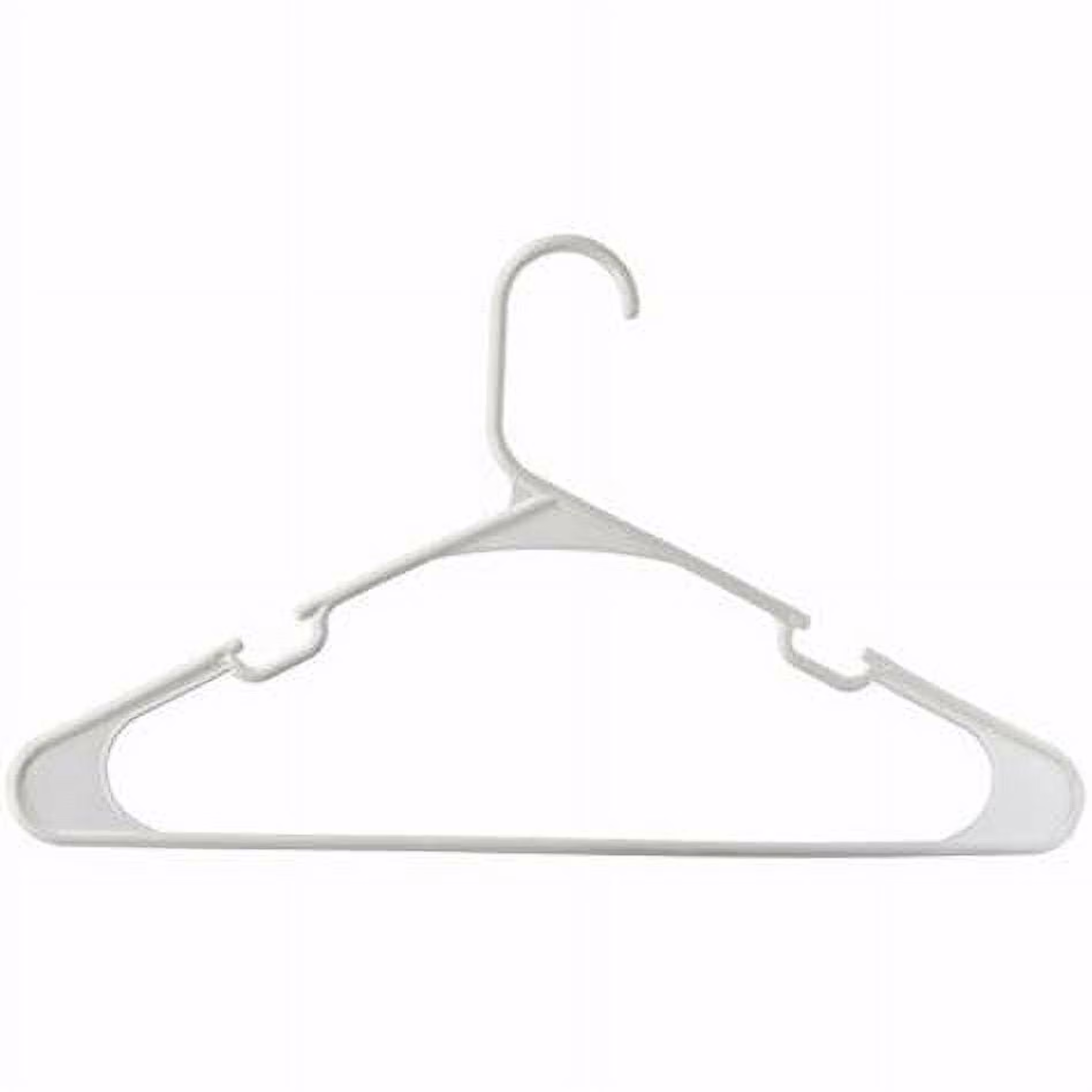 Mainstays Plastic Clothes Hangers, White, 50-Count