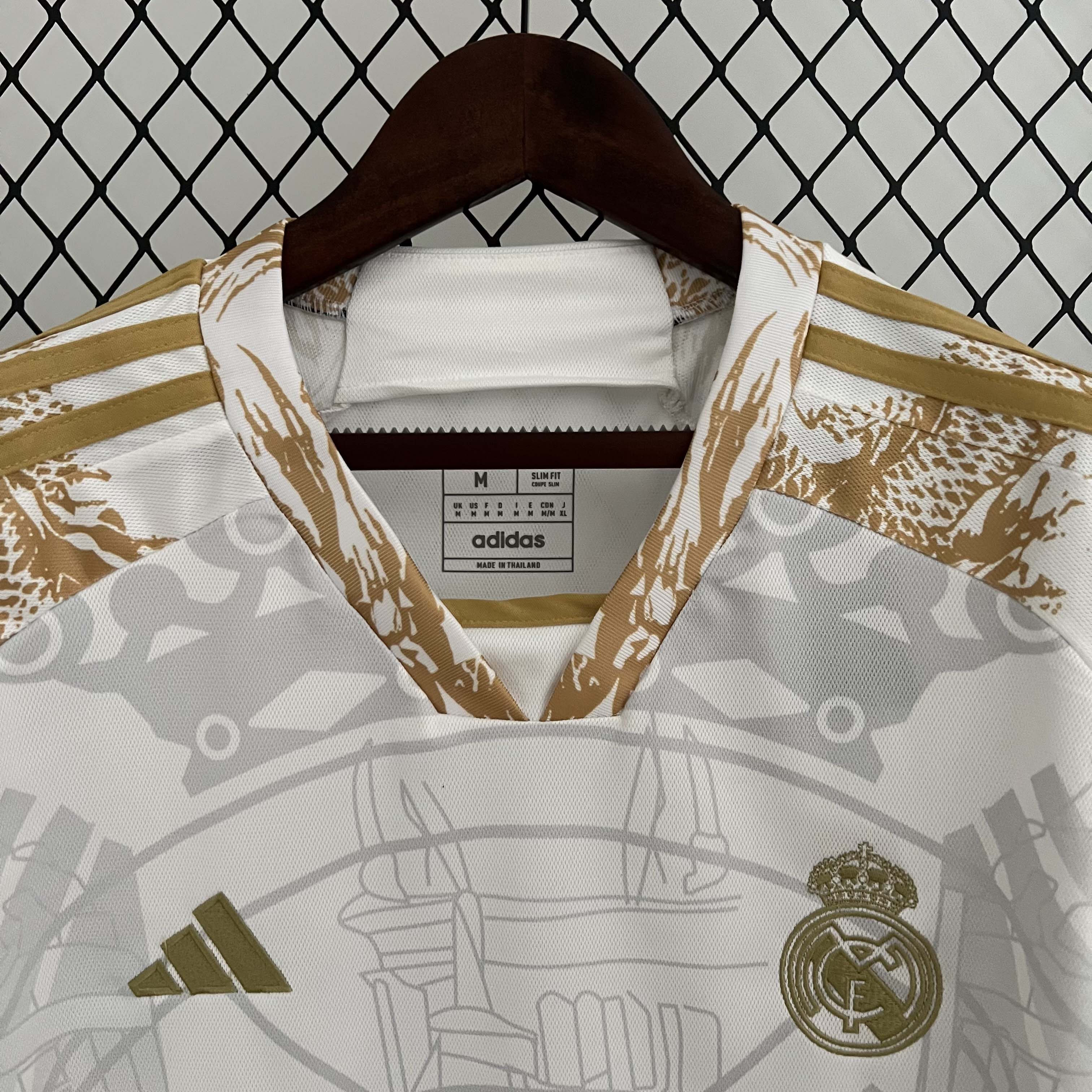 2023/24 Real Madrid Golden white dragon Special Edition  Football Shirt1:1 Thai Quality-Fans