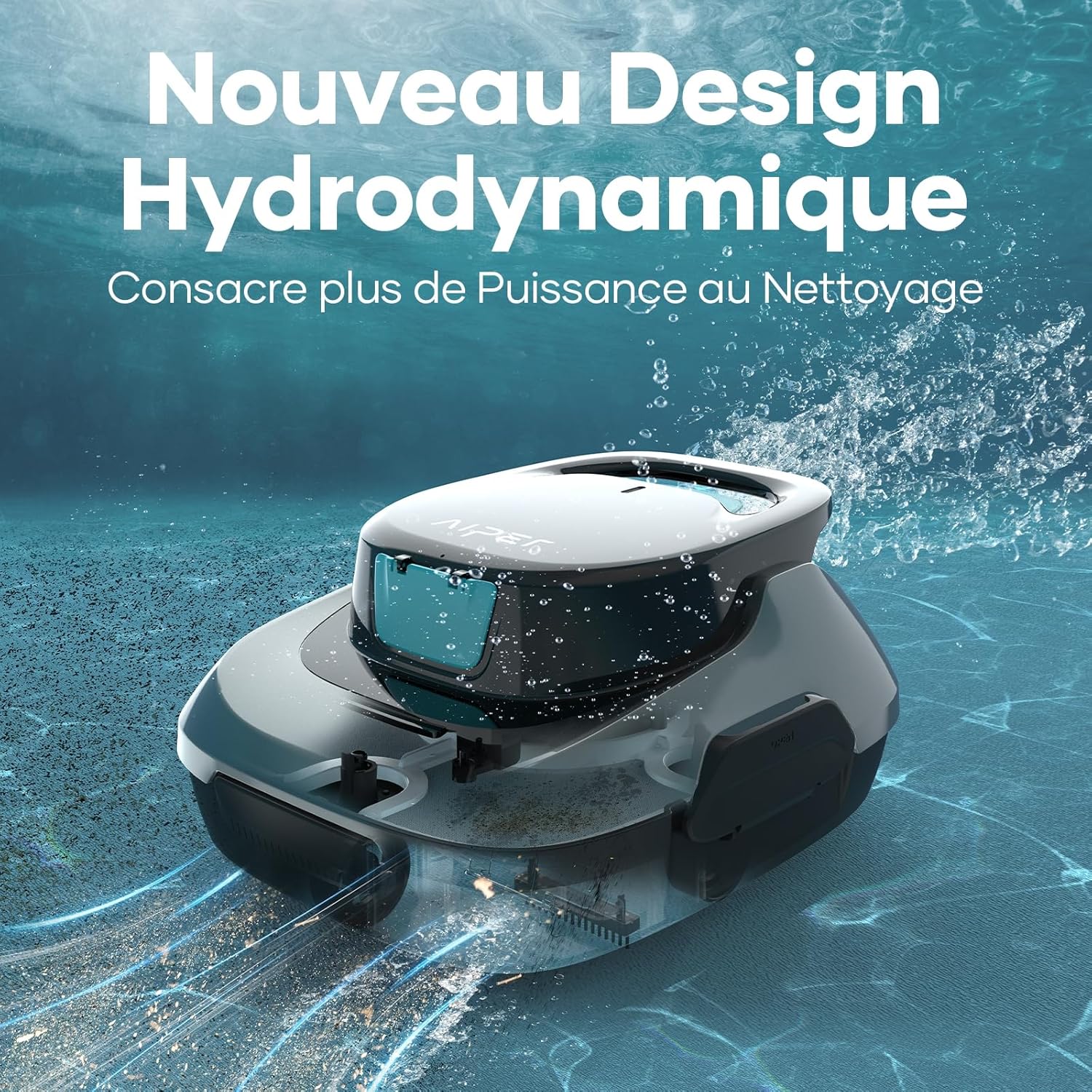 Robot piscine sans fil 90 min nettoyage stationnement automatique