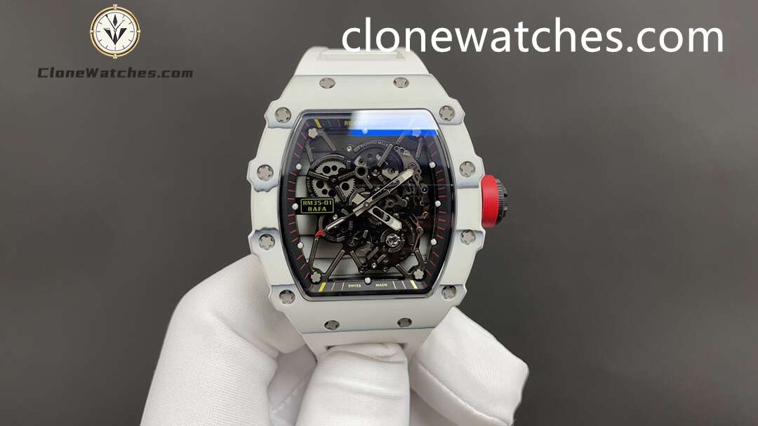Richard Mille Super Clone Watches 1:1 RM 035 – 01 Tourbillon White Strap
