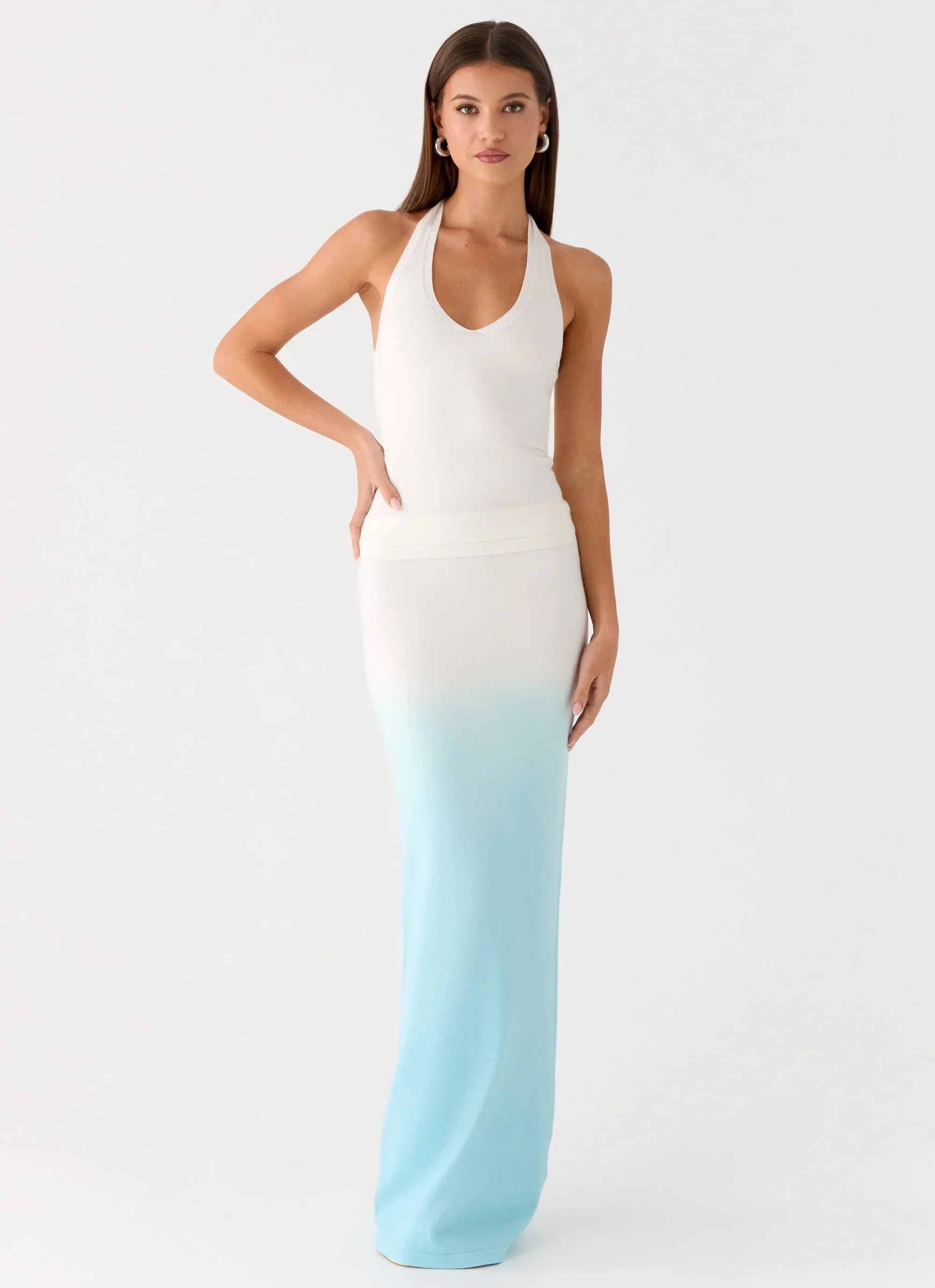 Deep Sea Kiss Maxi Skirt - Blue Ombre