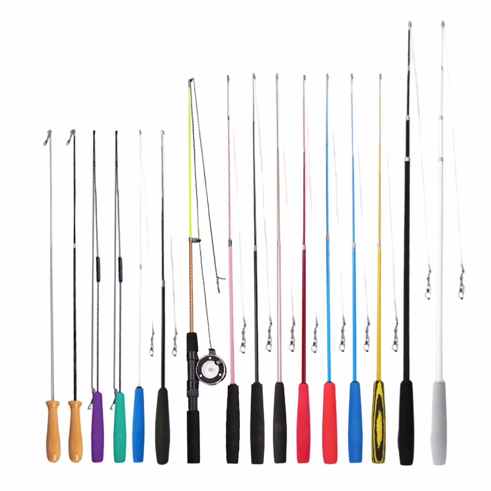 Mini Fishing Rod Extendable Fishing Pole Ice Fishing Rod and Reel Combo Light Collapsible Fishing Gear for Adults Kids Outdoor Freshwater Lake River Use Single Unit