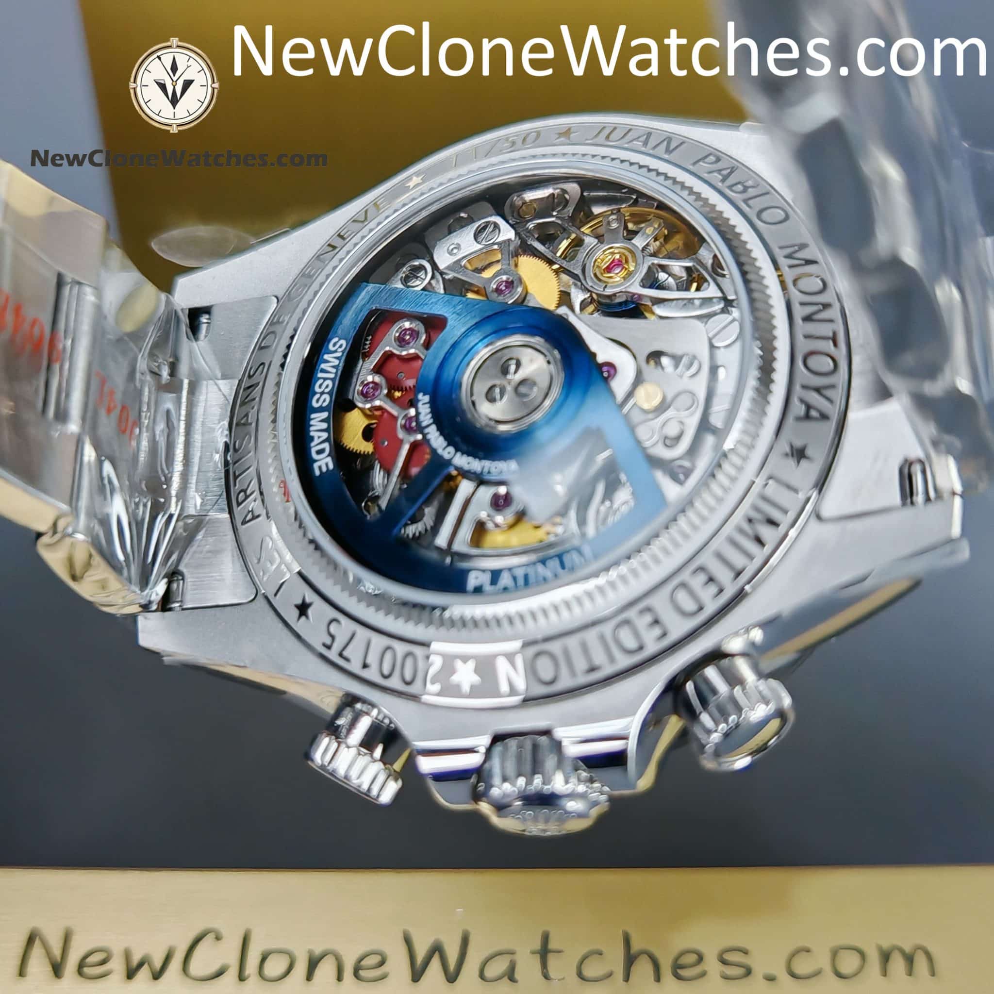 Modified Super Clone Watches 1:1 Sonic Rolex Daytona Skeleton Dial 4130 Movement