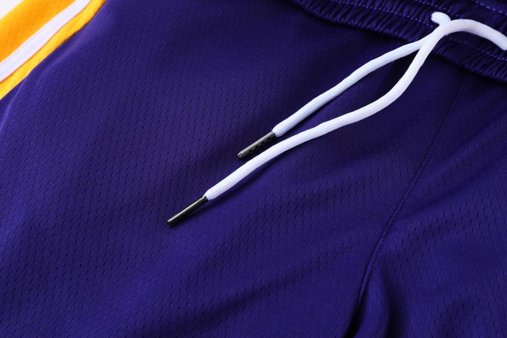 Lakers classic V-neck basketball jersey blue suit（Customizable name and number）