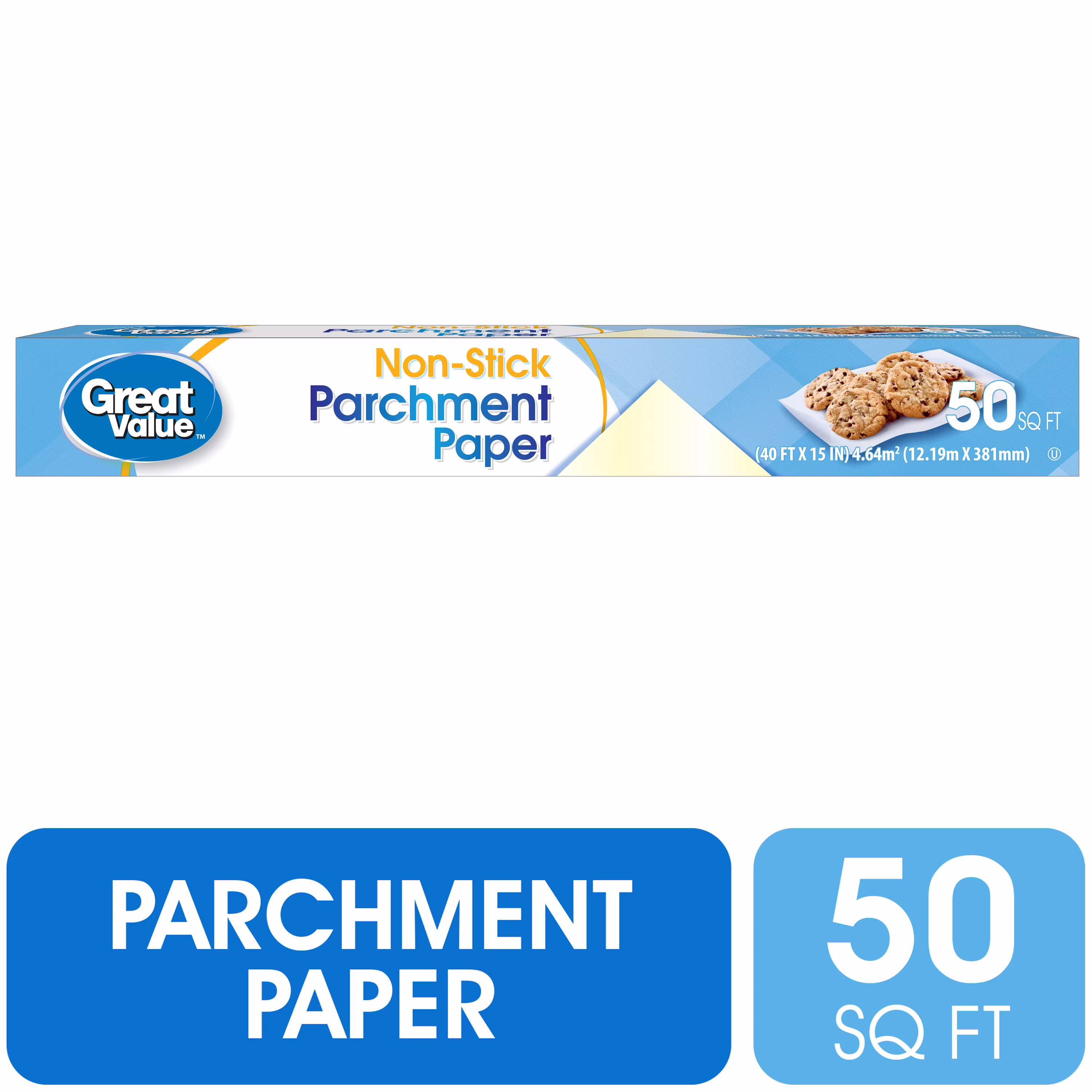 Great Value Non-Stick Parchment Paper, 50 sq ft
