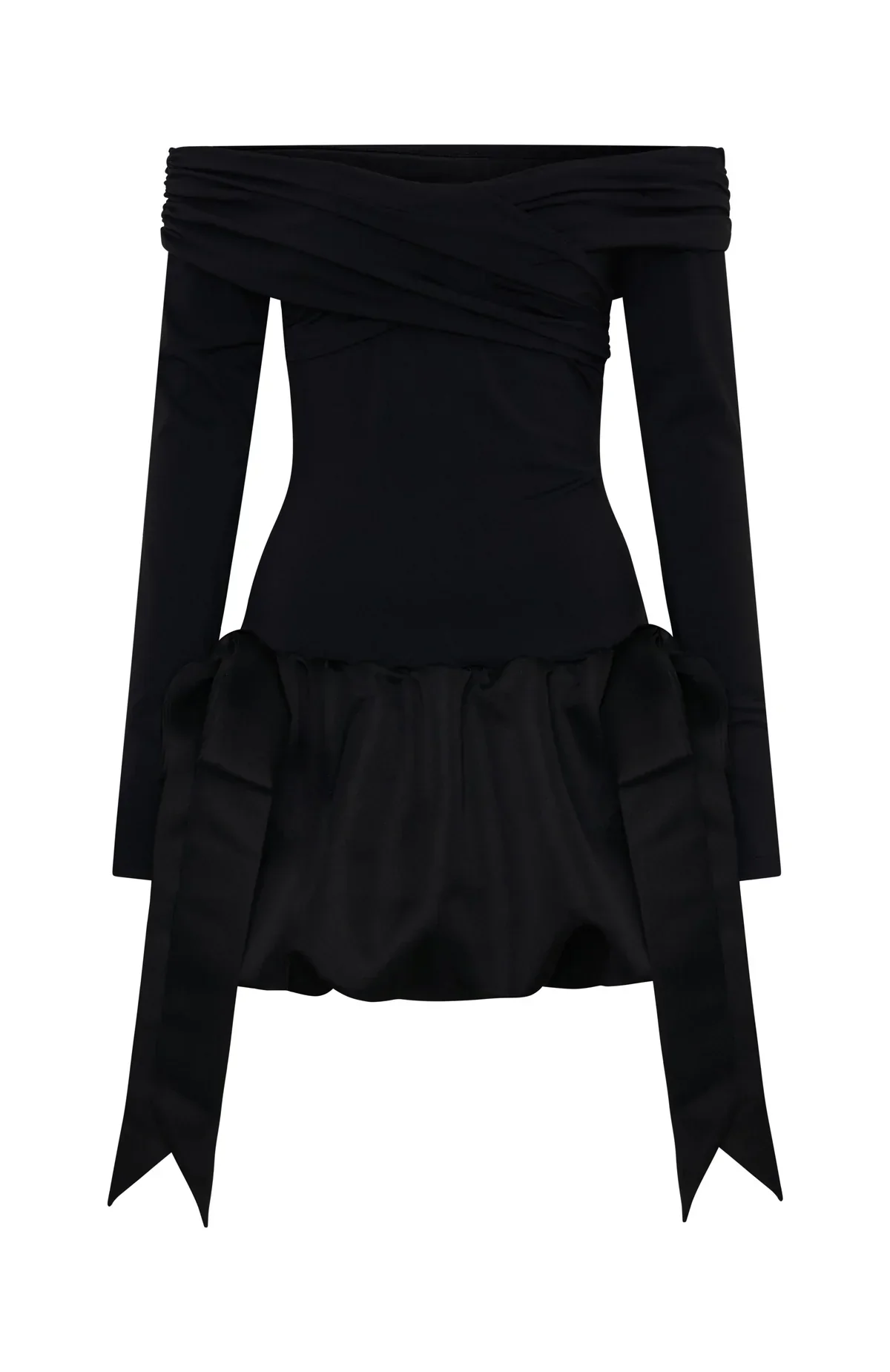 Raise Hell Long Sleeve Mini Dress Black