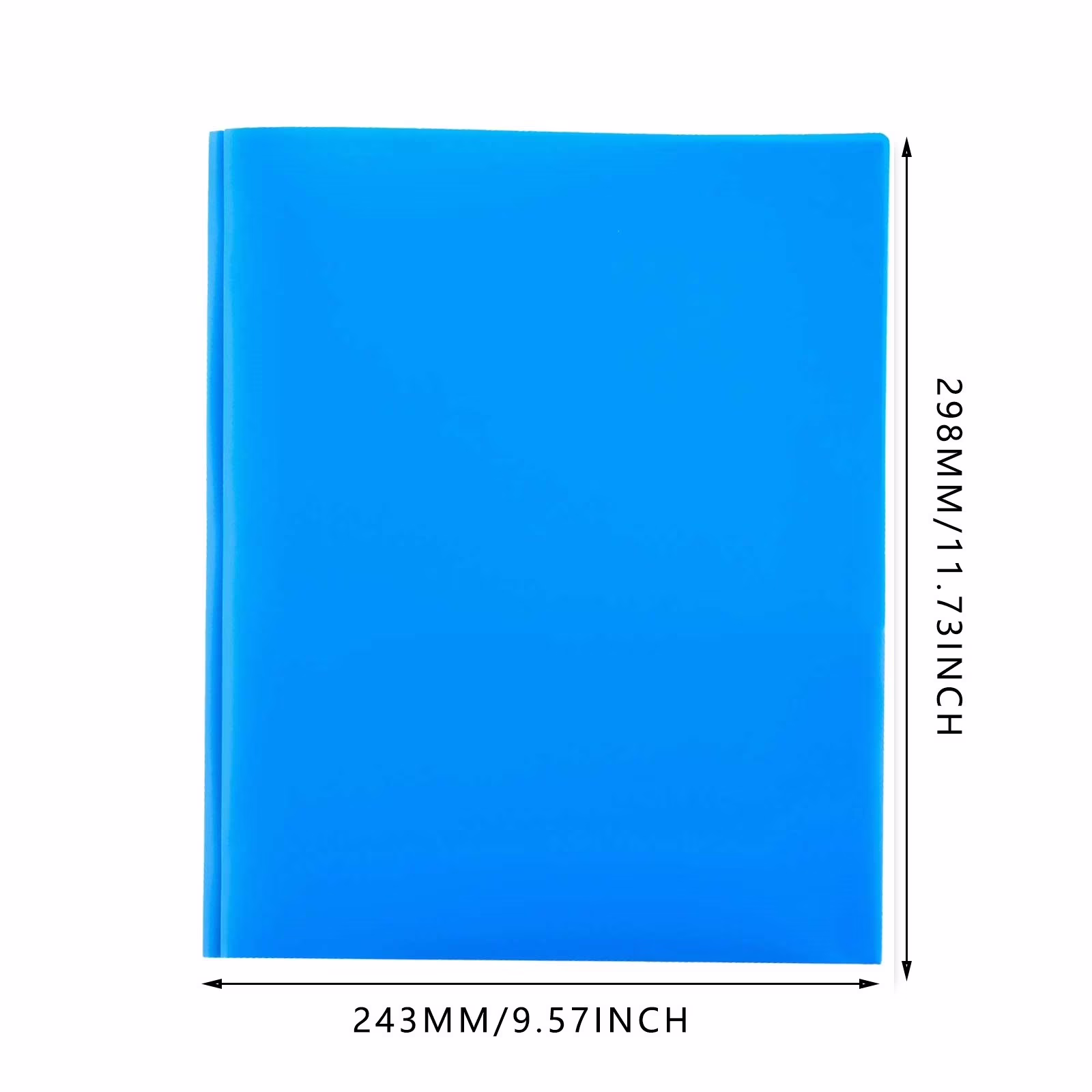 Plastic Folders with Pockets And Prongs Letter Size Two Pocket Folder with Prongs Durable Heavy Duty File Folders with Business Card Slot 2 Pocket Folders with Metal Prongs Fastener Clasps, Blue
