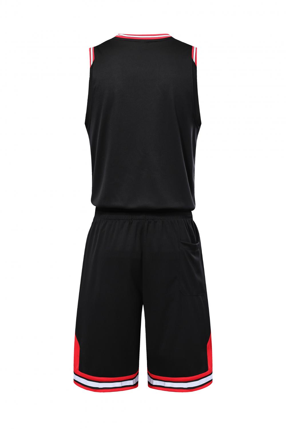 Bulls basketball uniform black suit（Customizable name and number）