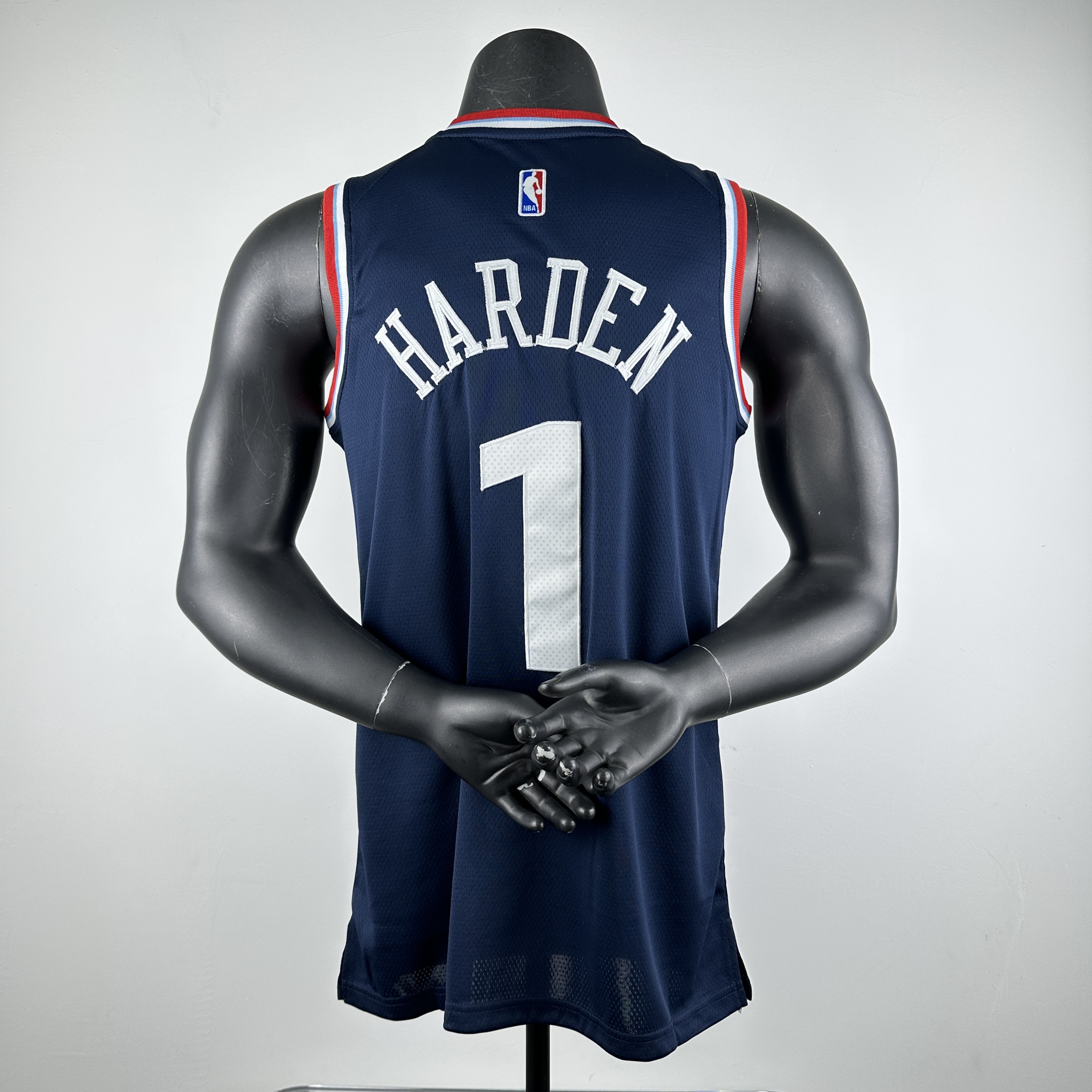 Embroidery 25th season Clippers Navy Blue No. 1 Harden