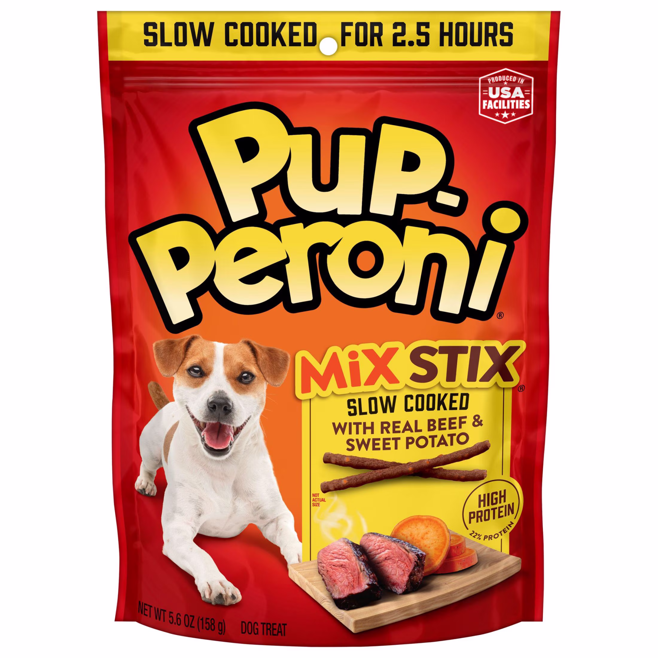 Pup Peroni Mix Stix Dog Treats With Real Beef + Sweet Potato, 5.6 oz Bag