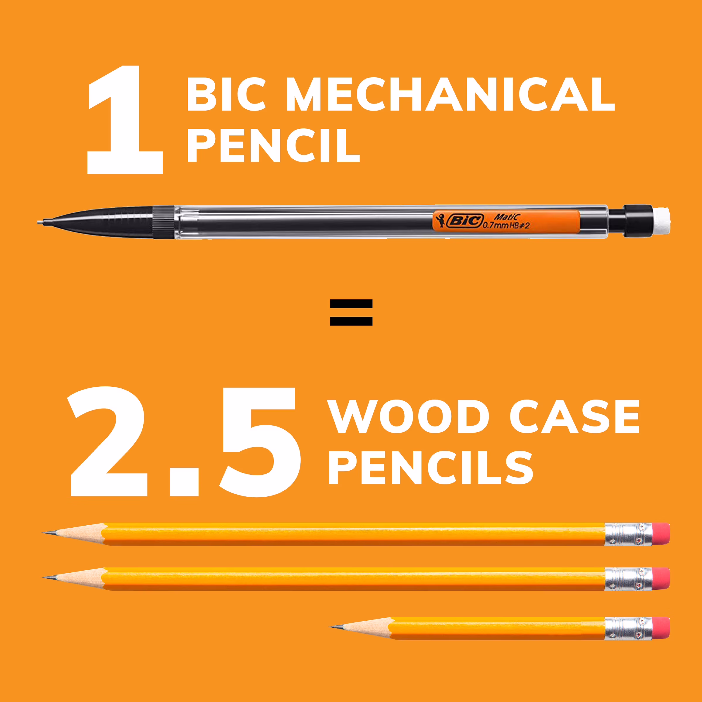 BIC Xtra Smooth Mechanical Pencils, No. 2, Back to School Supplies, 0.7 mm, 10-Count