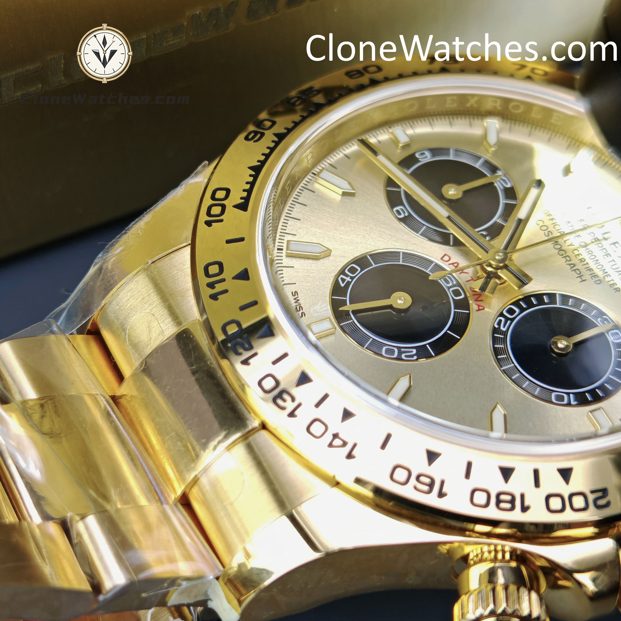 Rolex Super Clone Watches 1:1 Daytona 18K Gold M126508-0006 4131 Movement