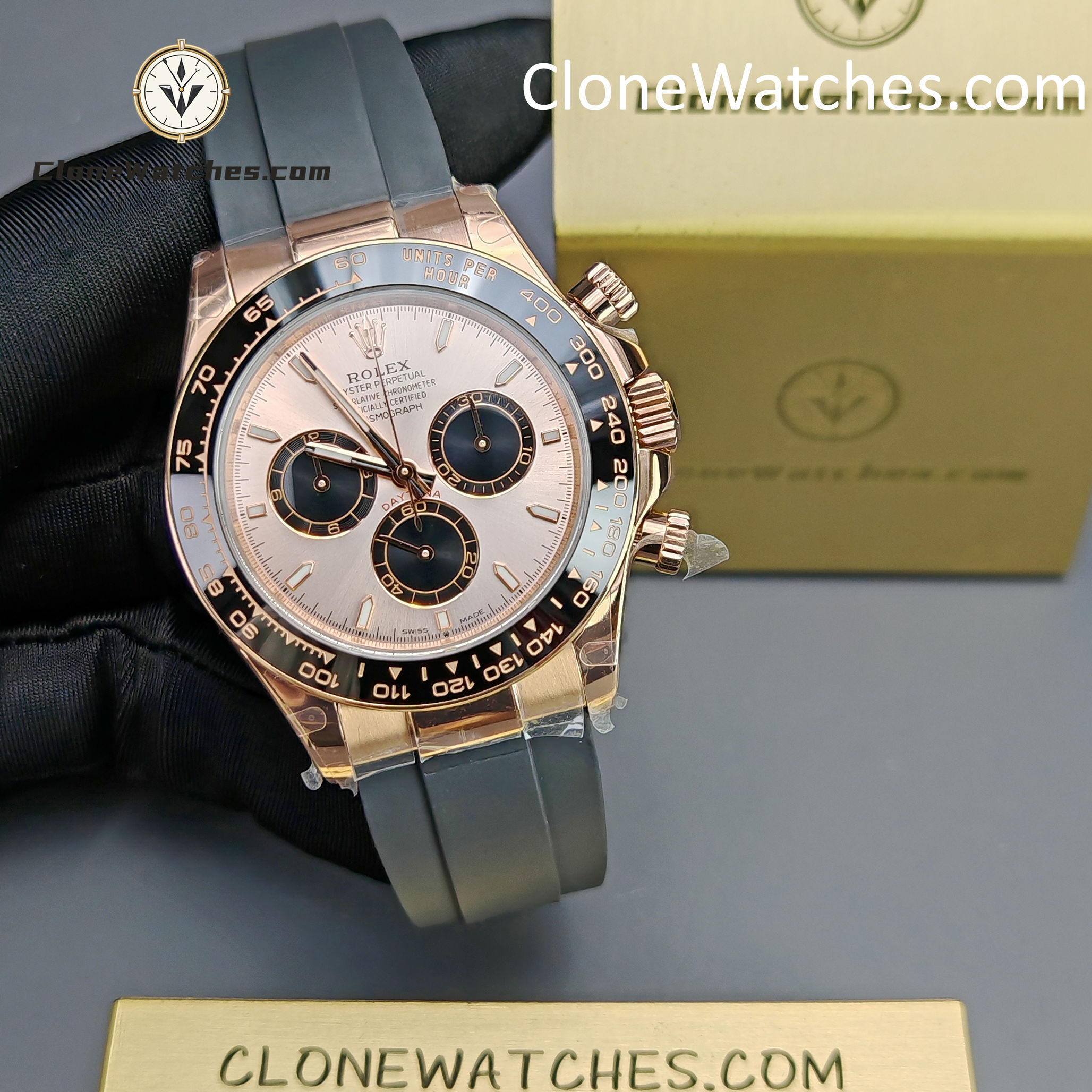 Rolex Super Clone Watches 1:1 Daytona Rose Gold M126515ln-0006 4131 Movement