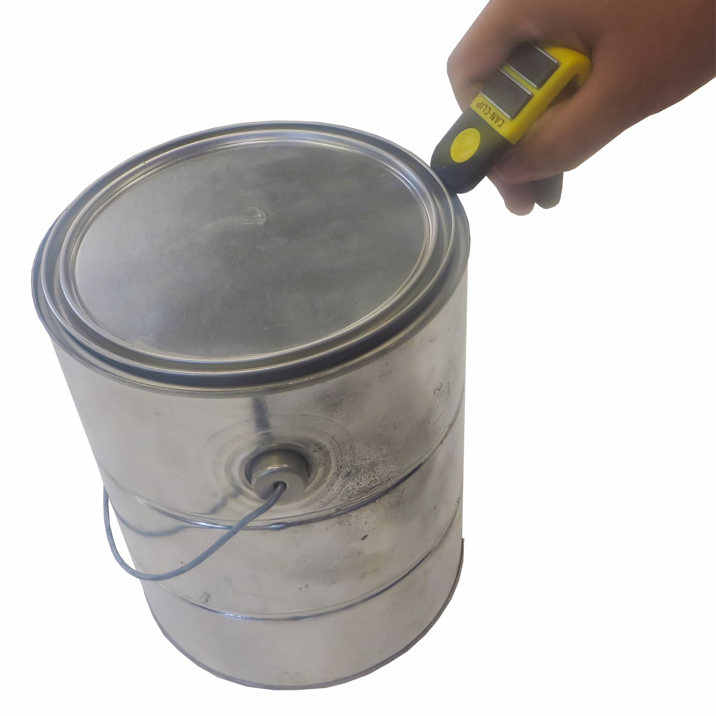 (4 pack) Allway 2-in-1 Magnetic Can Clip, Attaches to The Rim of Paint Cans with Steel Can Opener Tab, 3.25in. x 1.2in.