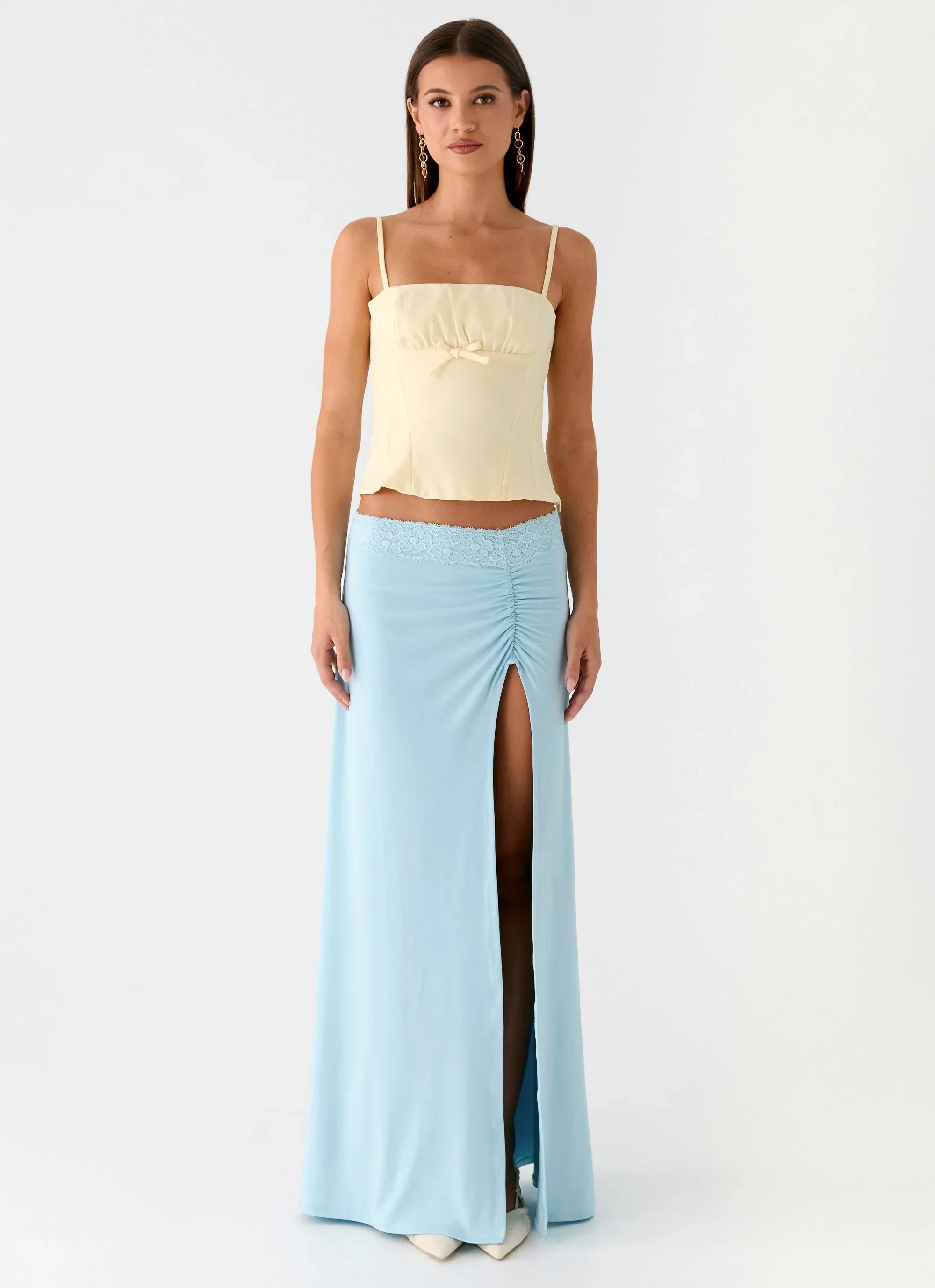 Ocean Plunge Maxi Skirt - Blue