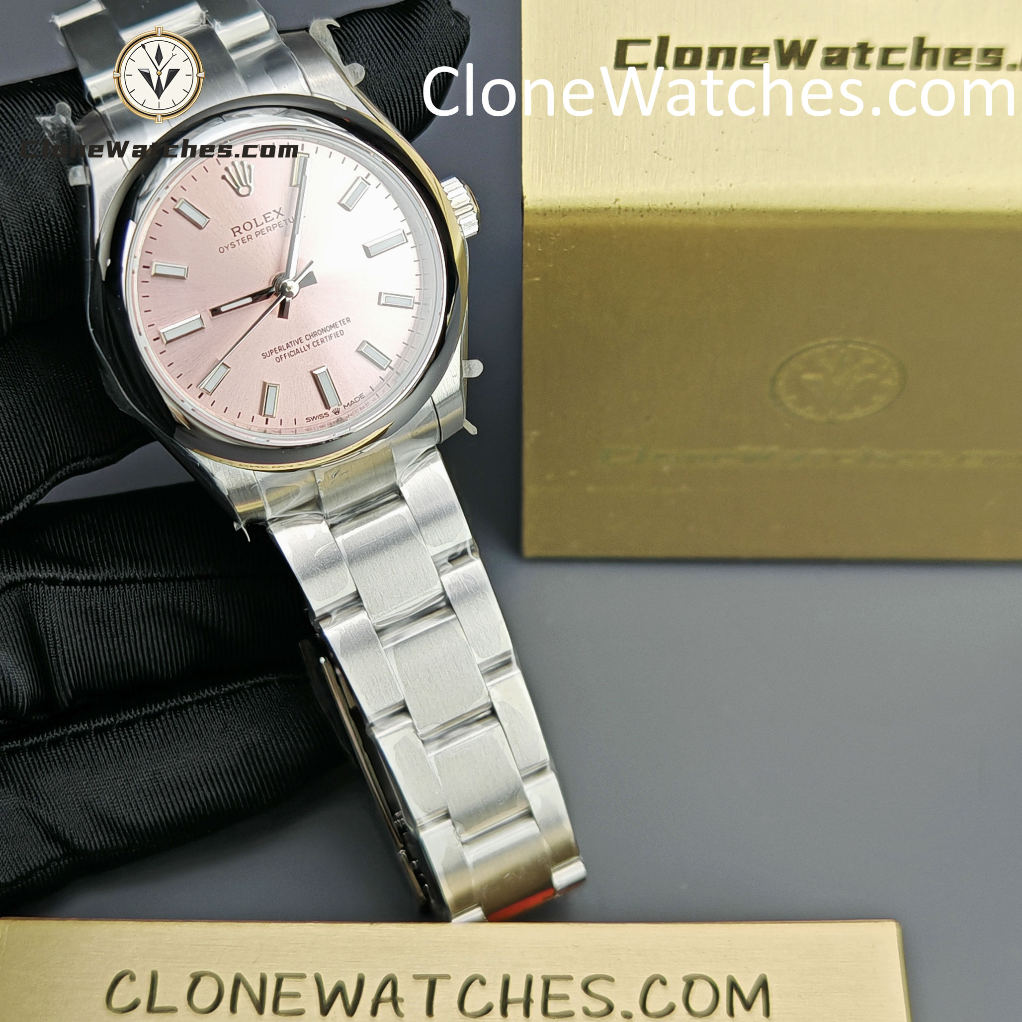 Rolex Super Clone Watches 1:1 Oyster Perpetual Pink Dial 31mm m277200-0009 2232 Movement