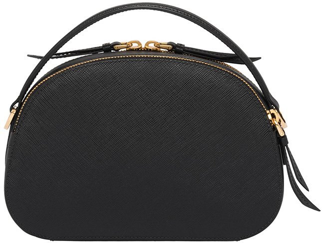 Prada Leather Odette Bag in Black