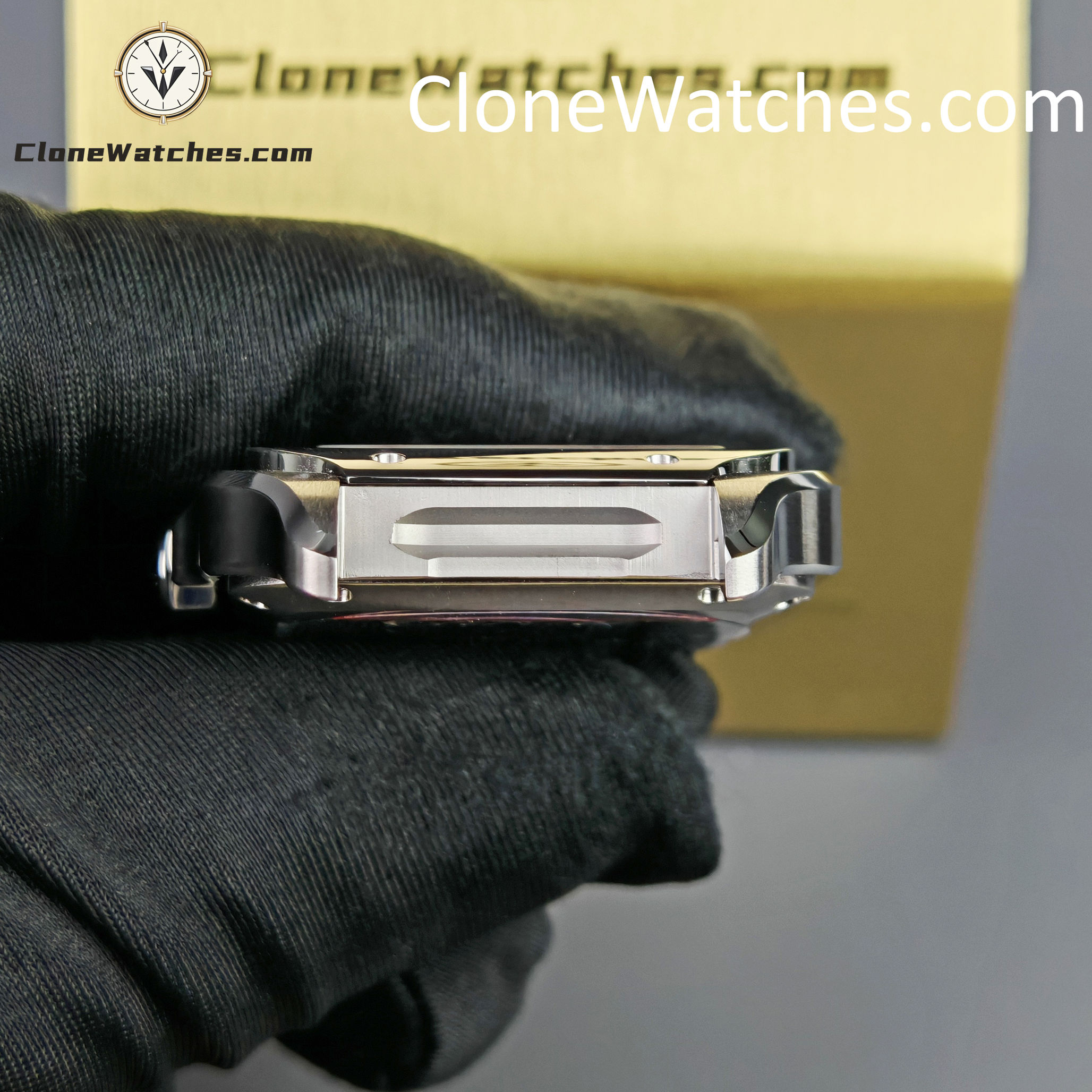 Cartier Super Clone Watches 1:1 Santos Series Gradient Brown Dial 35.1MM WSSA0065