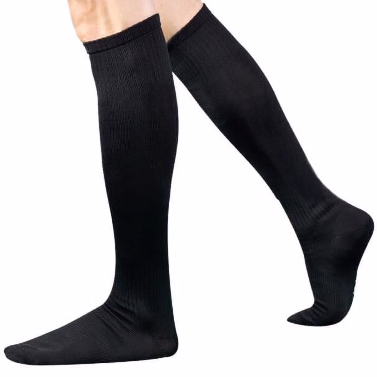 Fdelink Knee Over Sport Baseball Sock Long Socks Men Football Soccer High Socks Socks (Black)