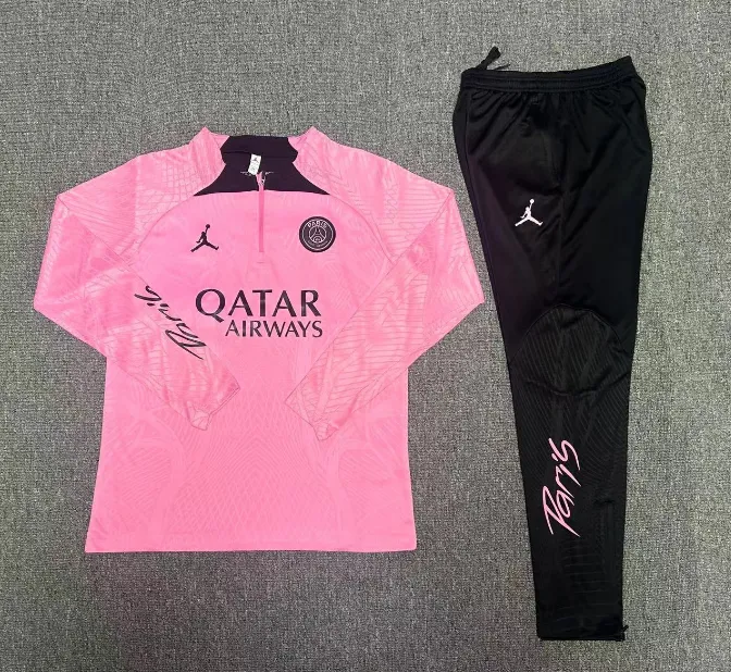 2023/24 Paris pink player version half-pull training uniform