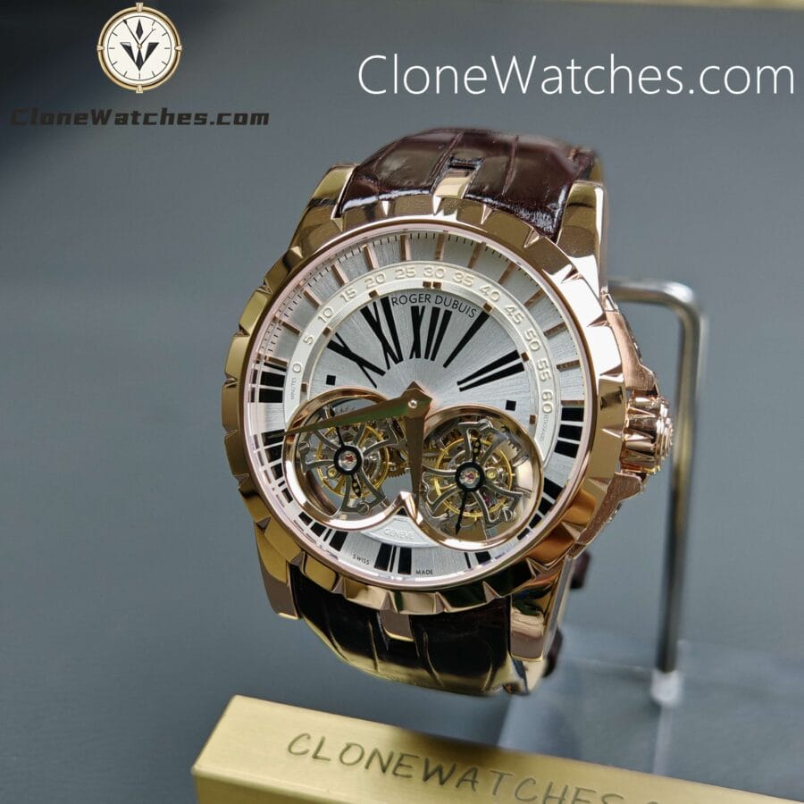 Roger Dubuis Super Clone Watches 1:1 Excalibur Rose Gold RDDBEX0249 45MM