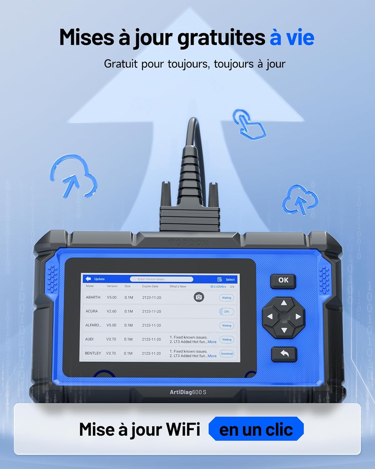 Valise diagnostic auto OBD2 4 systèmes 9 réinitialisations complètes