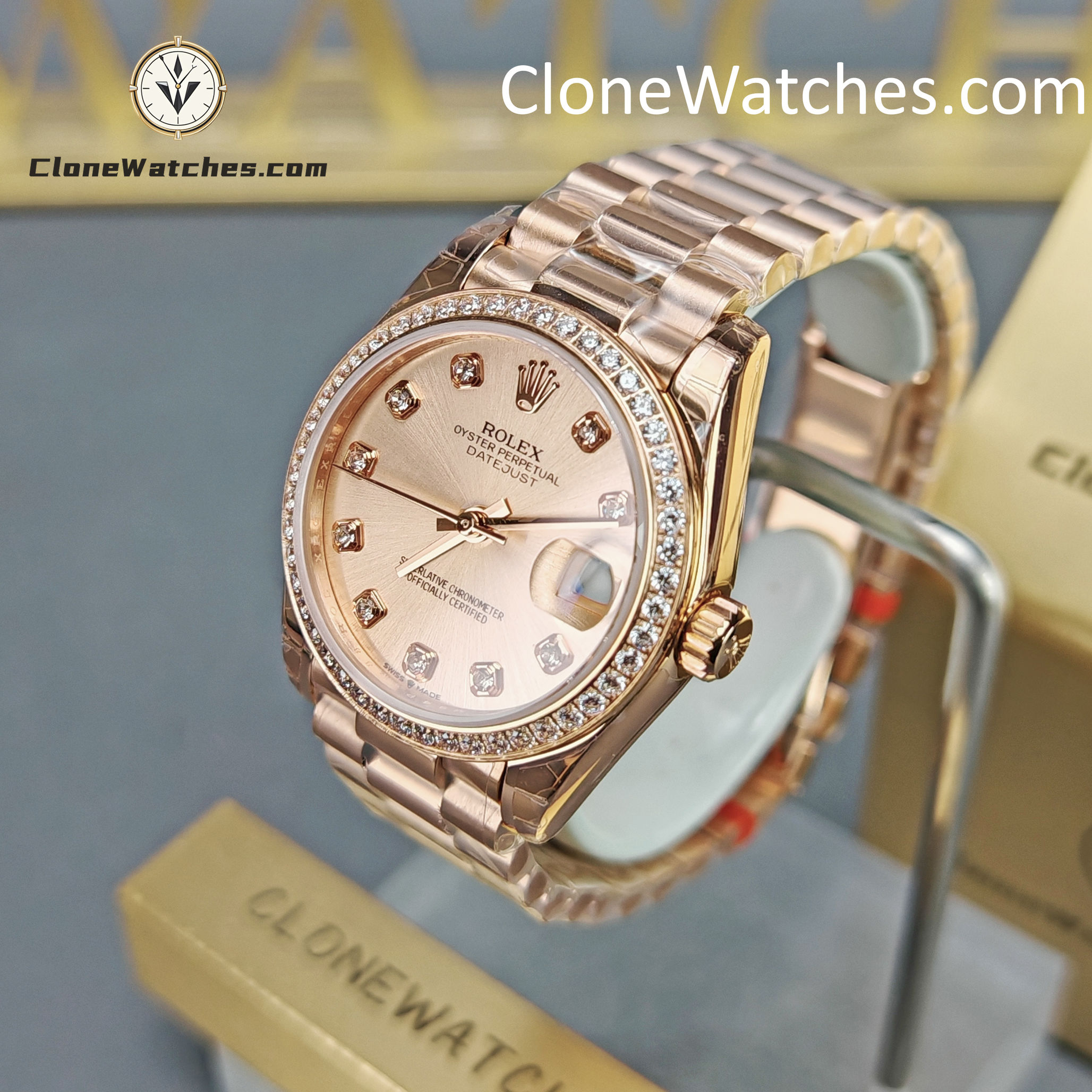 Rolex Super Clone Watches 1:1 DateJust m278285rbr-0025 President 31MM 2236 Movement