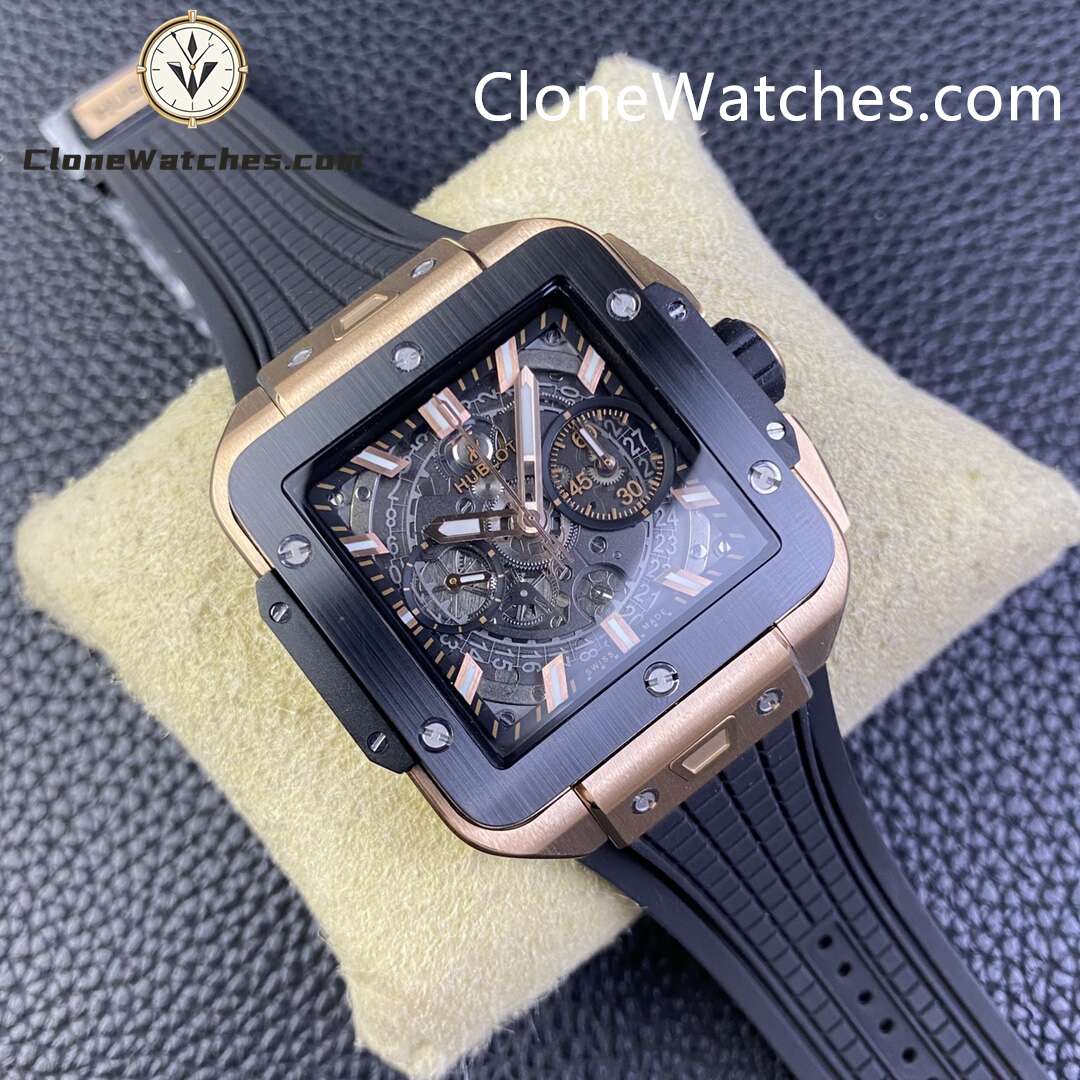 Hublot Super Clone Watches 1:1 Square Bang Unico King Gold Ceramic 42MM 821.OM.0180.RX