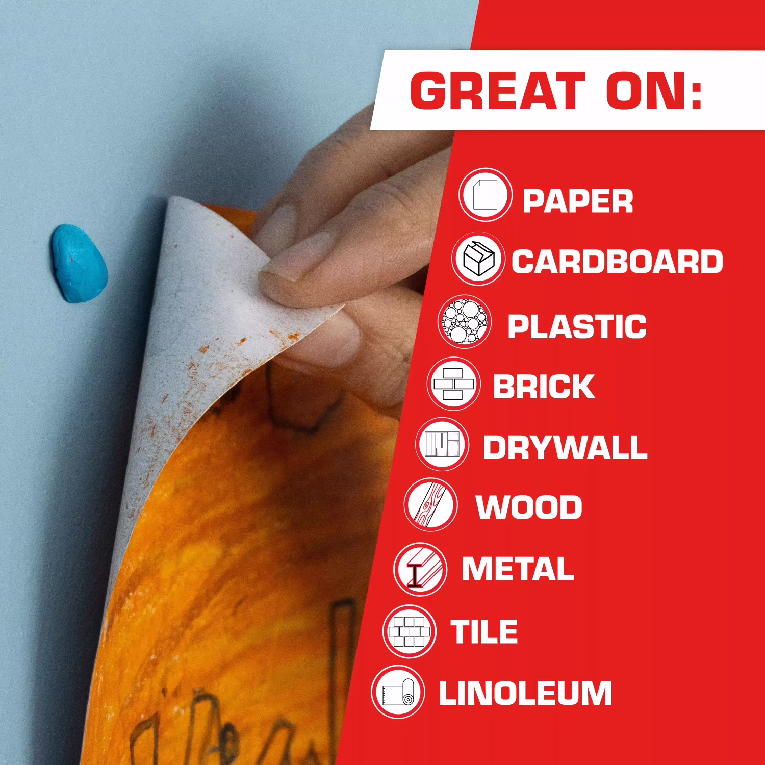 Loctite Fun-Tak Mounting Putty, Blue 2 oz Wallet