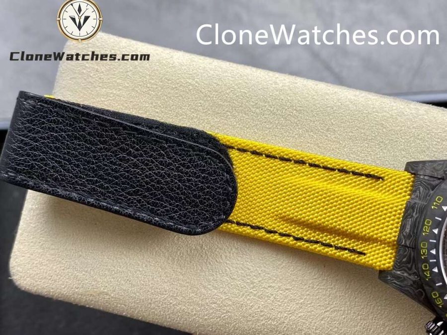 Modified Super Clone Watches 1:1 DiW Rolex Daytona NTPT Carbon “LEMON EDITION”