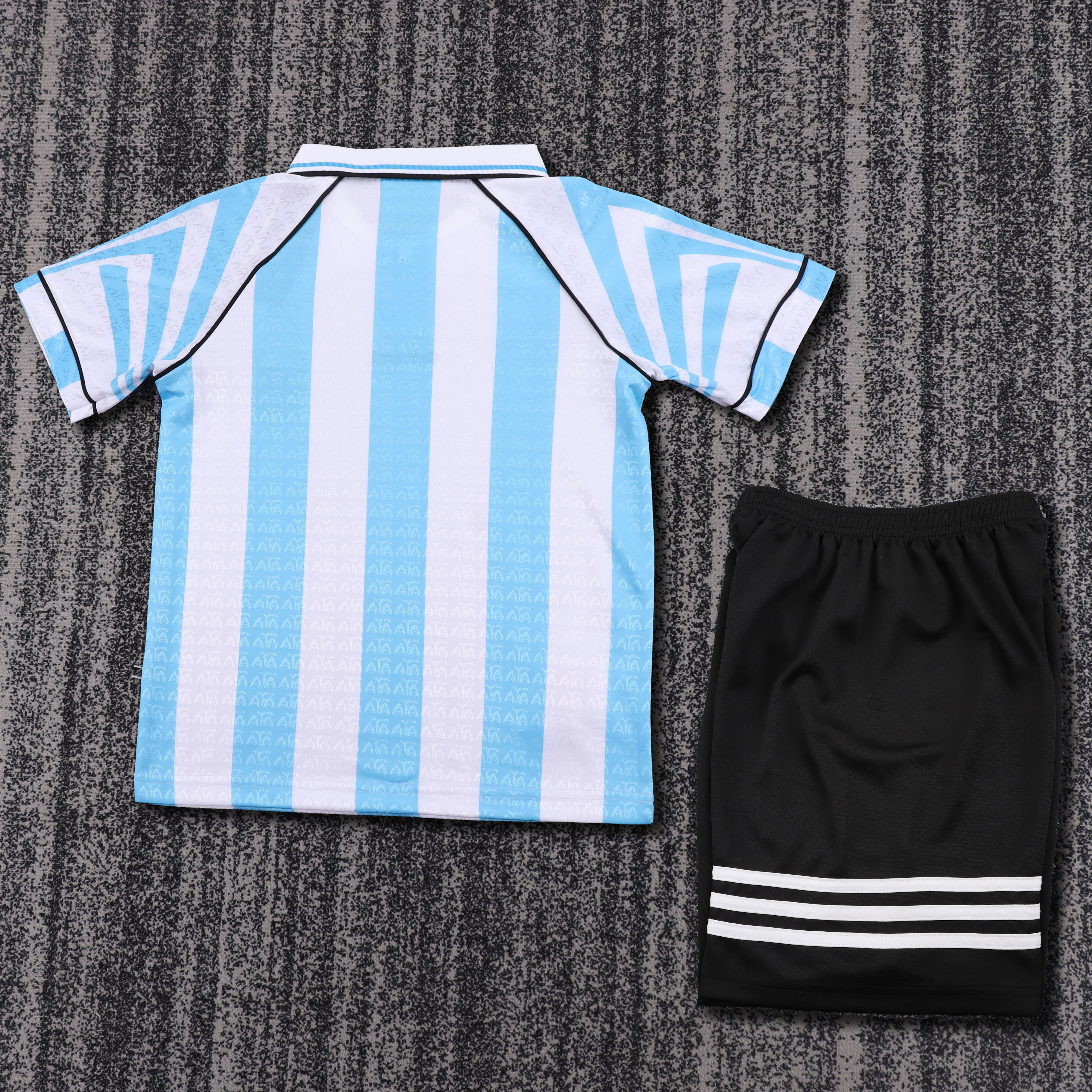 1996-97 Argentina Home Retro Children's Jersey Set - Fans Edition