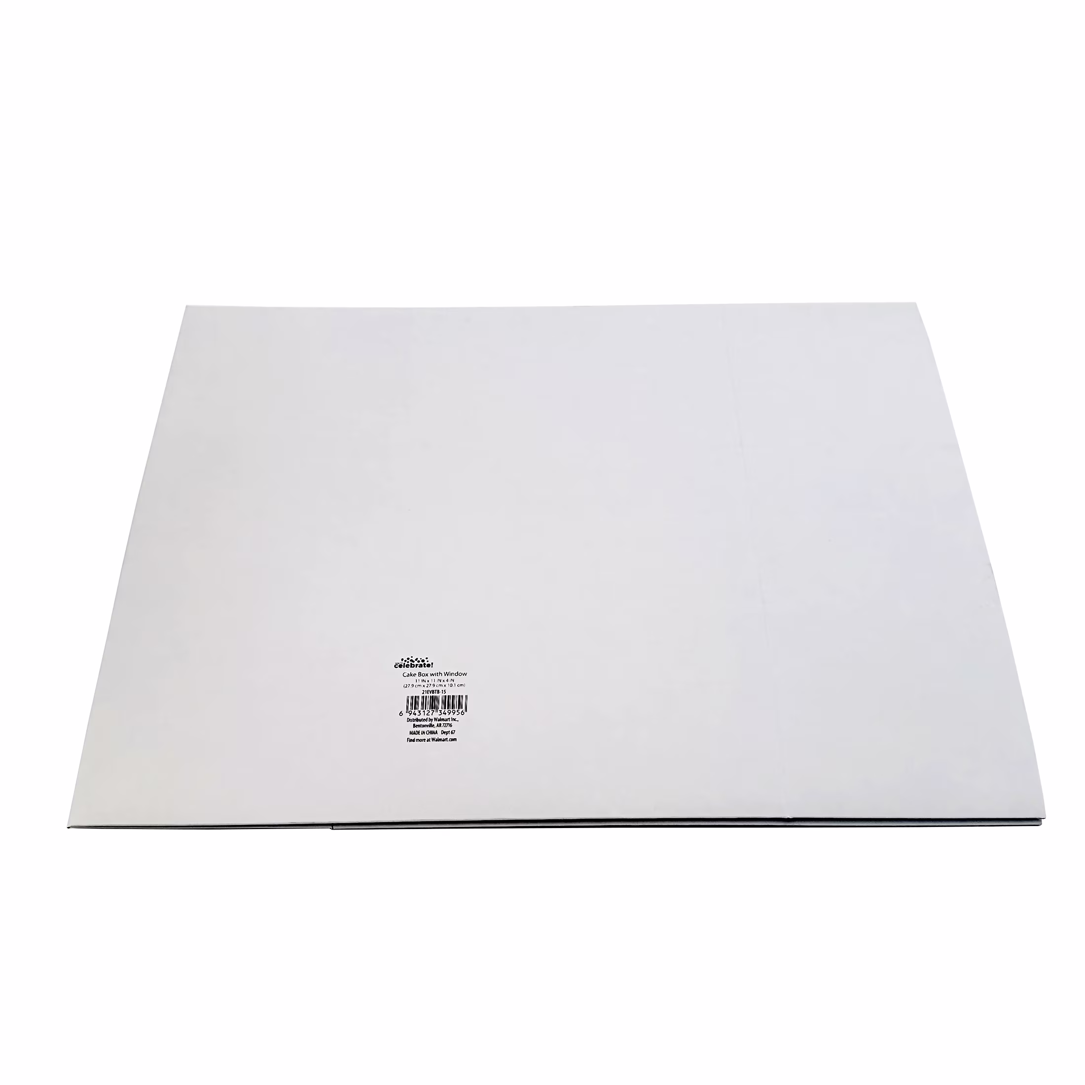 11 Inch x 11 Inch x 4 Inch White Cake Box with Window by Way To Celebrate
