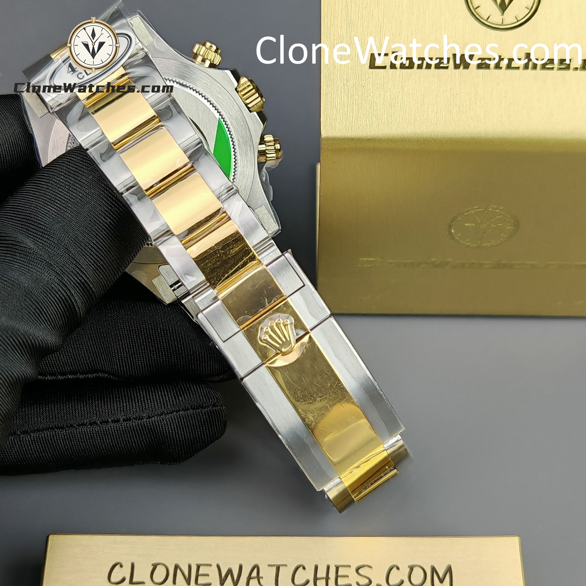 Rolex Super Clone Watches 1:1 Daytona 18k gold M116503-0001 White Dial 4130 movement