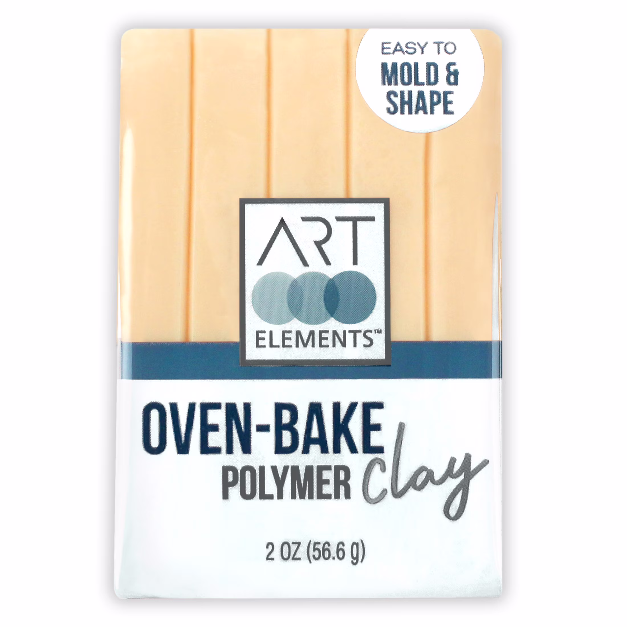 (2 pack) ArtSkills - Art Elements Oven Bake Polymer Clay, 2oz, Bisque