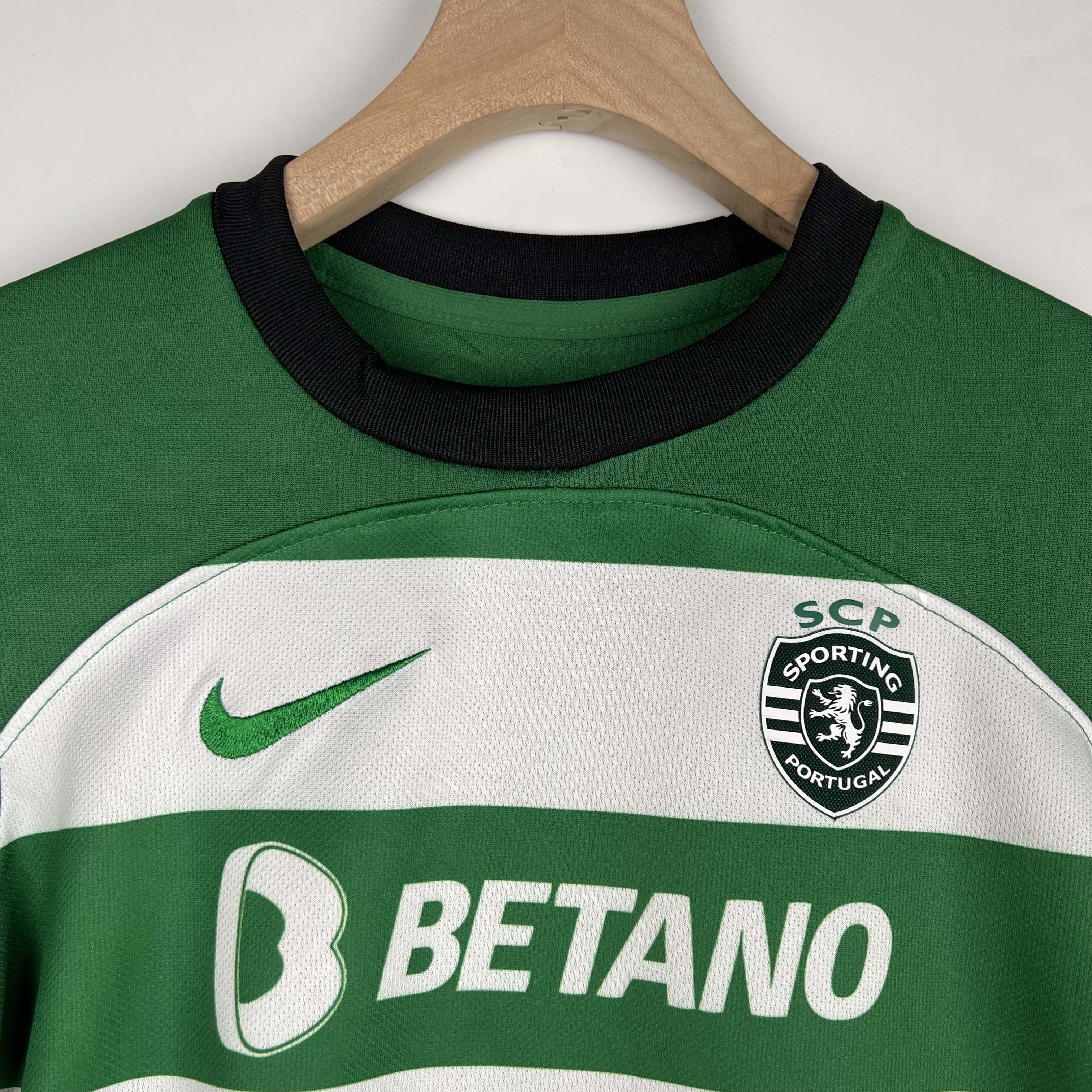 2023/2024 Sporting Lisbon Home Football Shirt 1:1 Thai Quality Kids Size